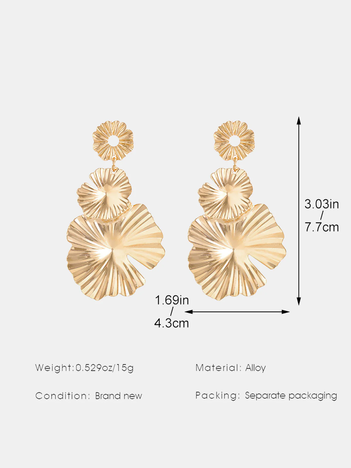 Petal-Inspired Layered Earrings - Image 3