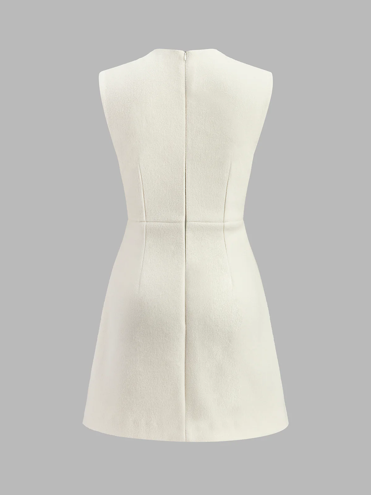 Pin-Detail Sleeveless Warm Dress - Image 8