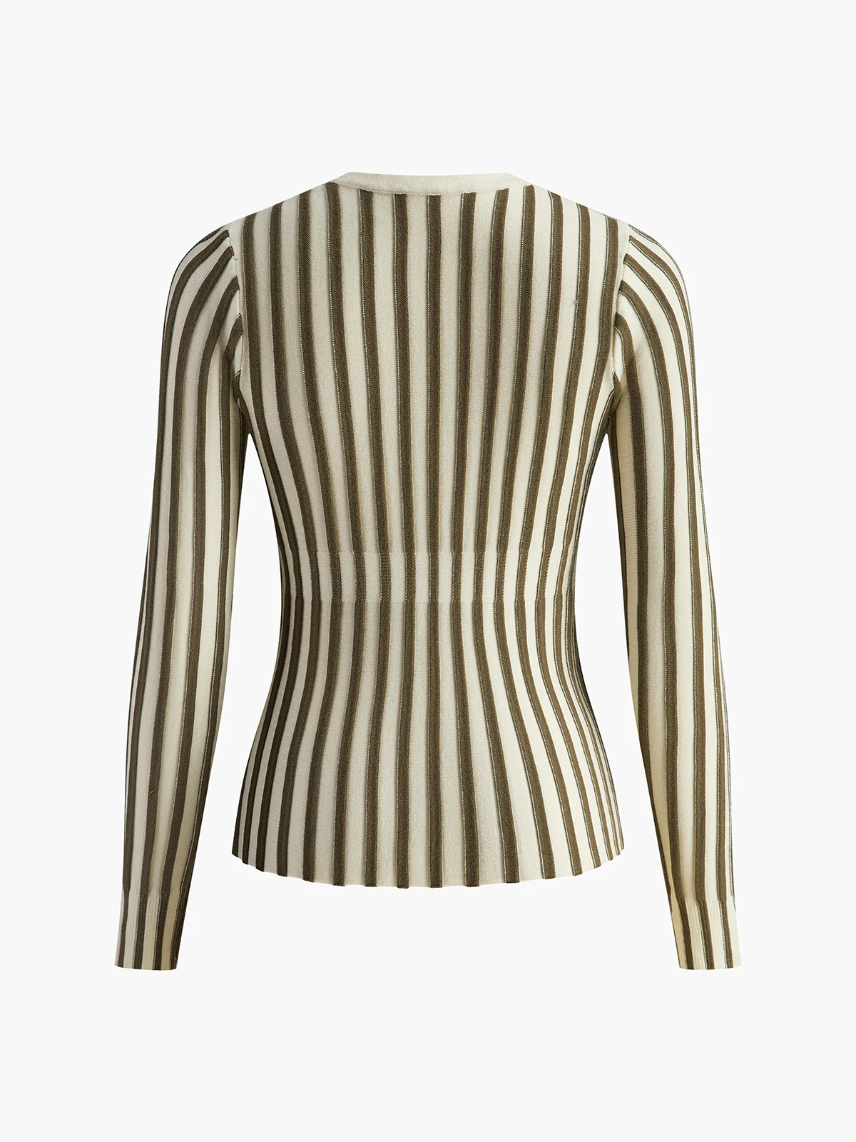 Pinstripe Button Slim Cardigan - Image 2