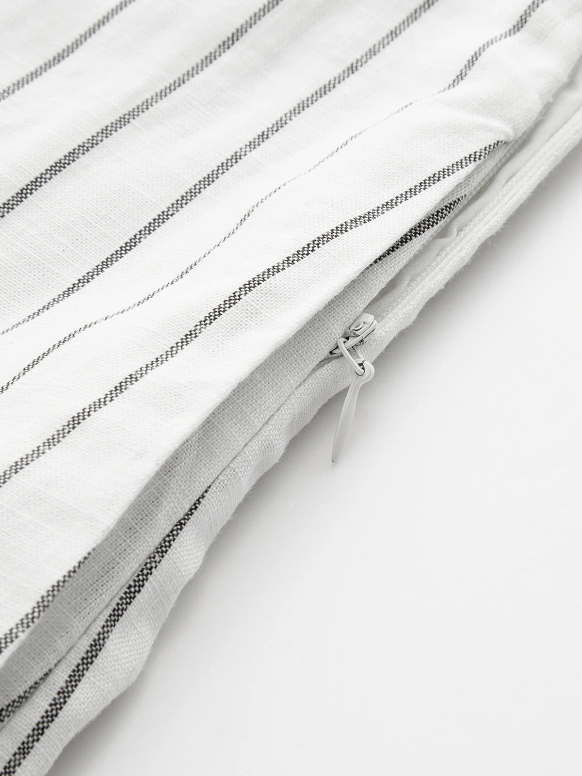 Pinstripe Cotton Linen Wide Leg Pants - Image 5