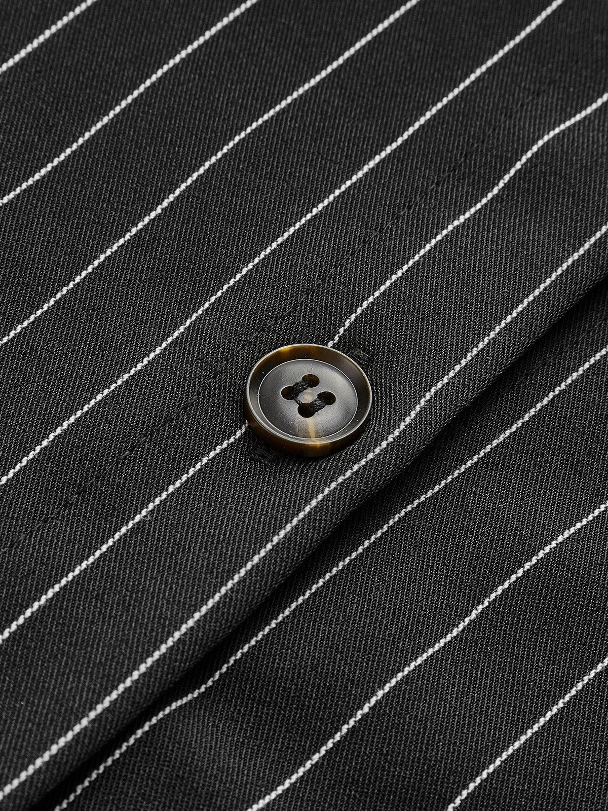 Pinstripe Crop Polo Shirt - Image 3