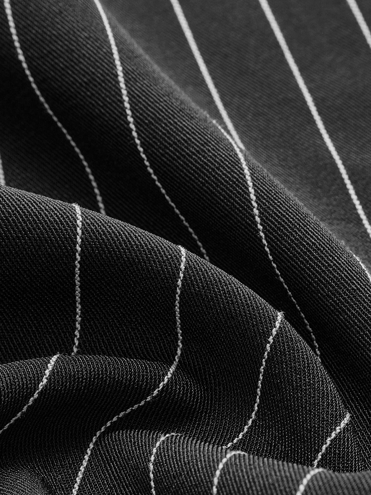 Pinstripe Crop Polo Shirt - Image 4