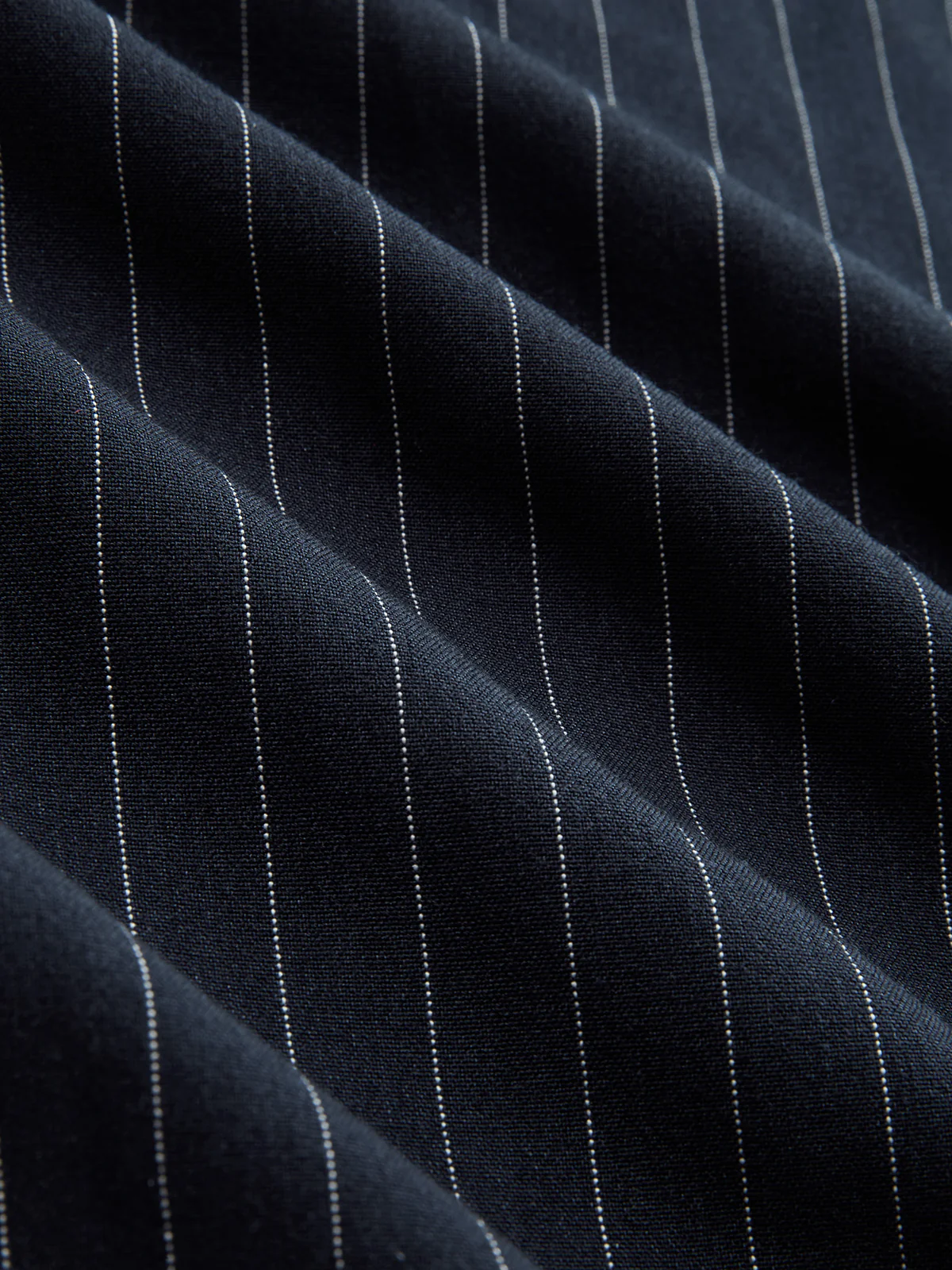 Pinstripe Drawstring Waist Wide Leg Pants - Image 3