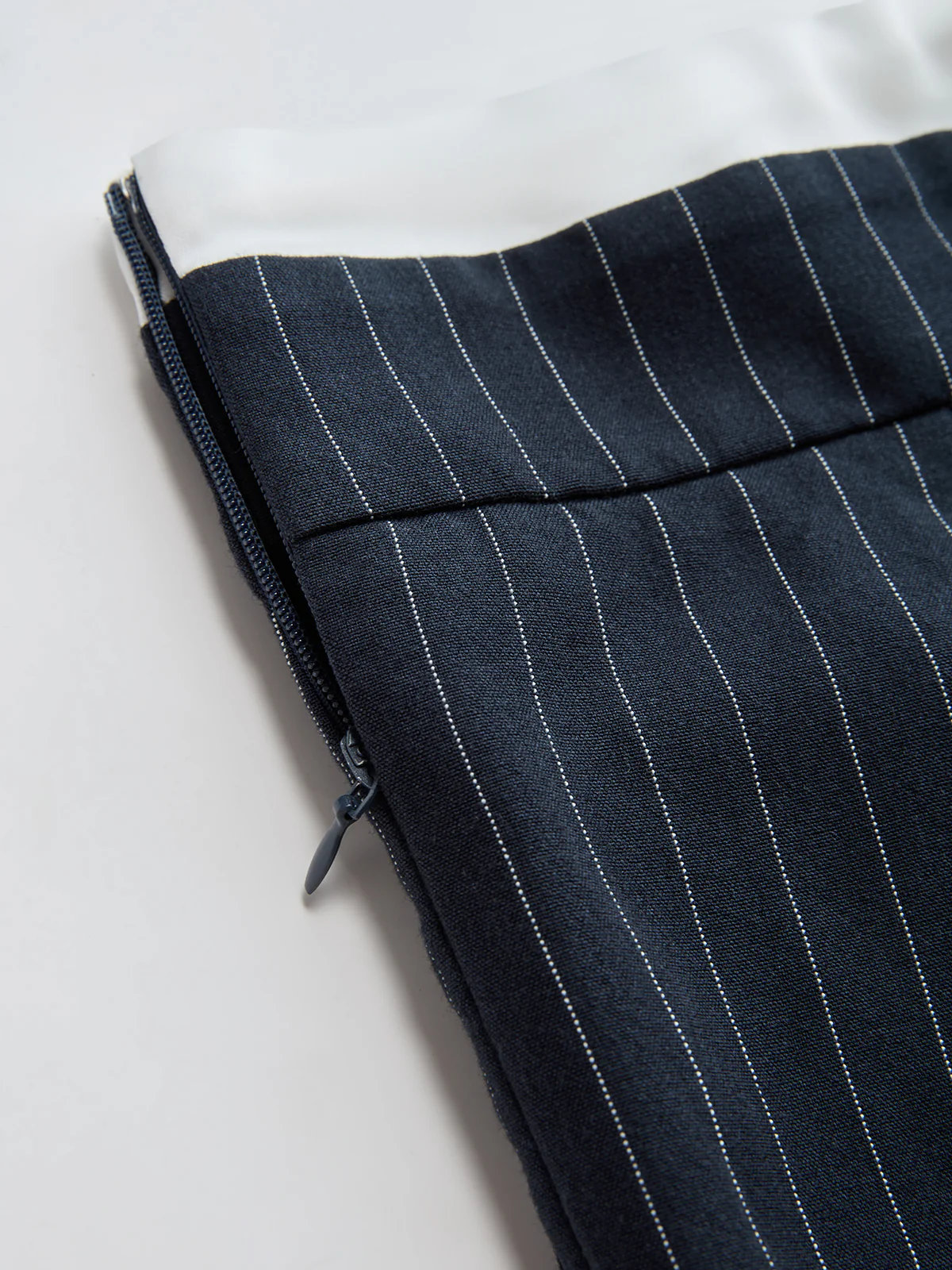 Pinstripe Drawstring Waist Wide Leg Pants - Image 5