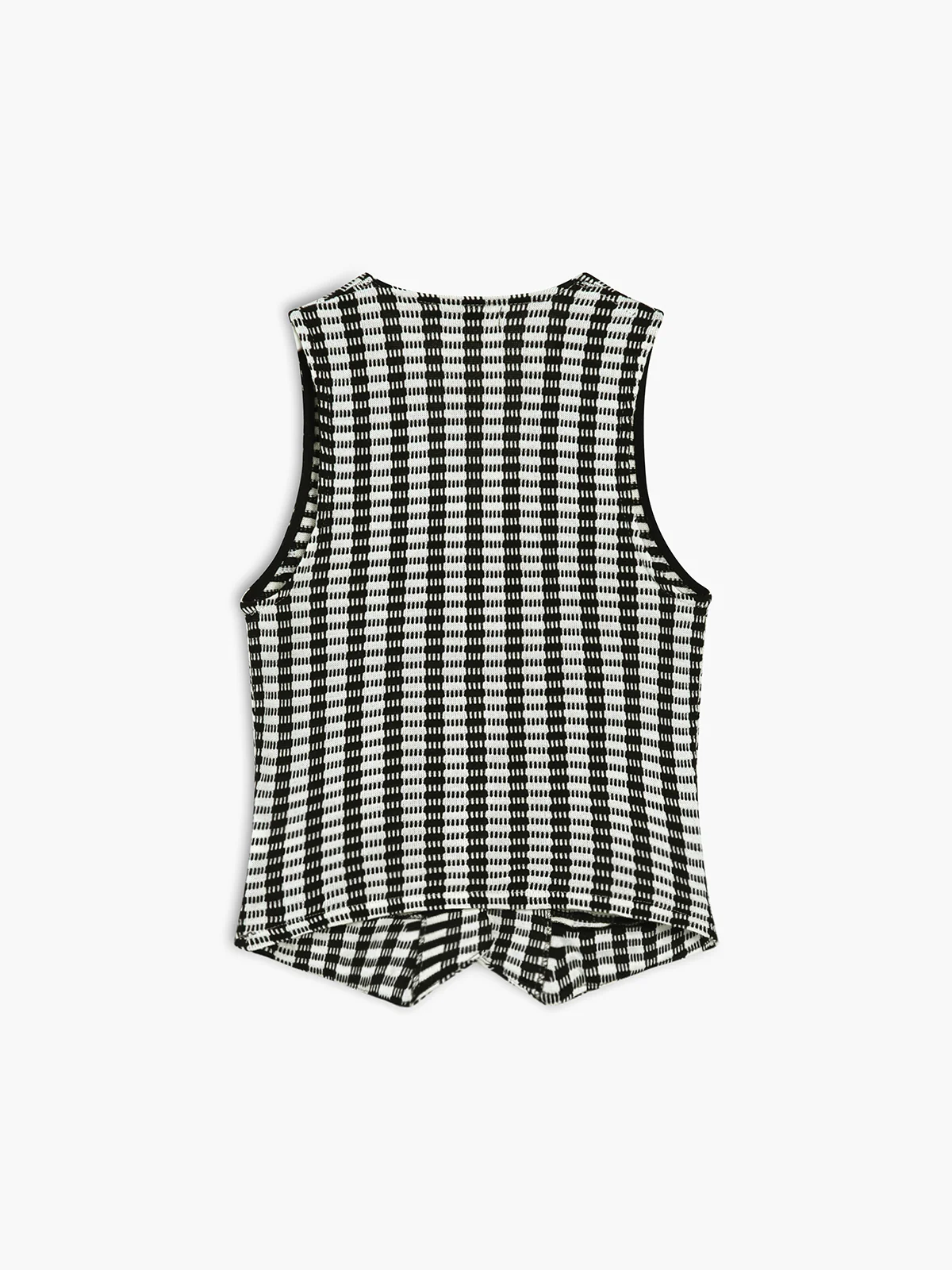 Pinstripe Eyelet Knit Vest - Image 4