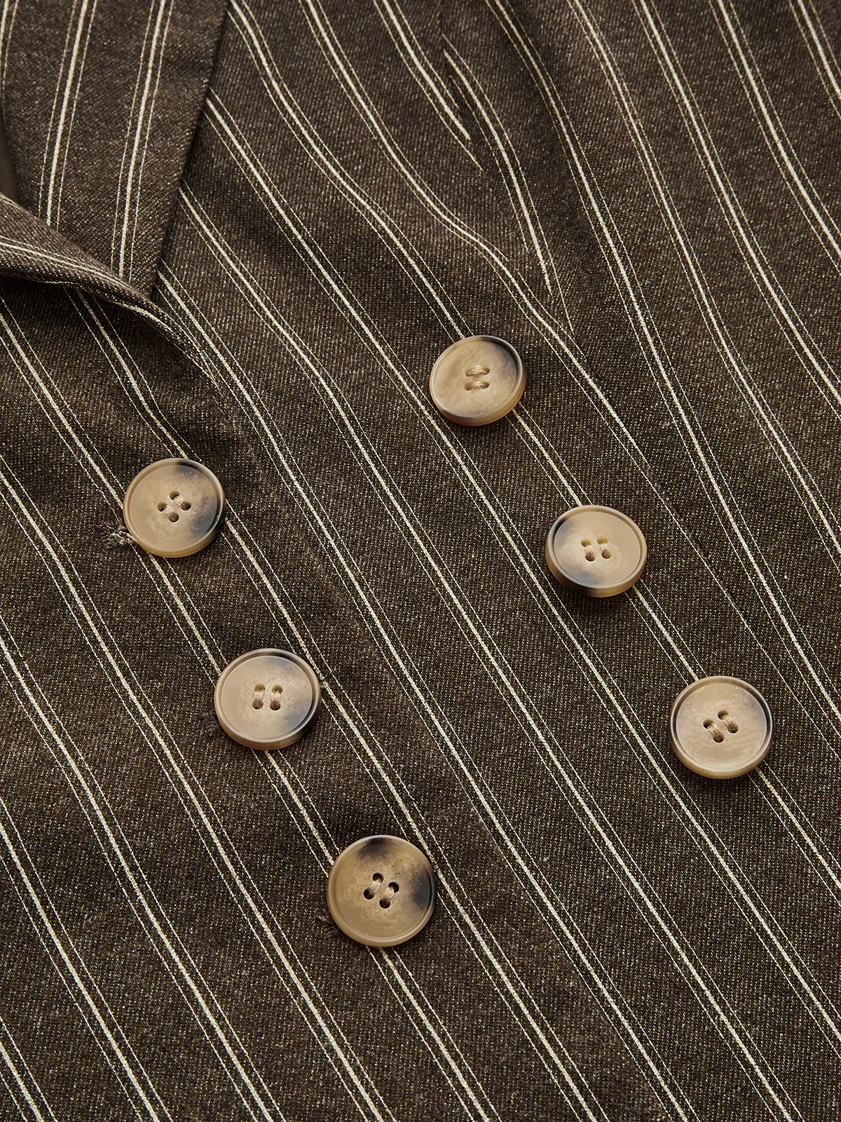 Pinstripe Lapel Fitted Blazer - Image 4