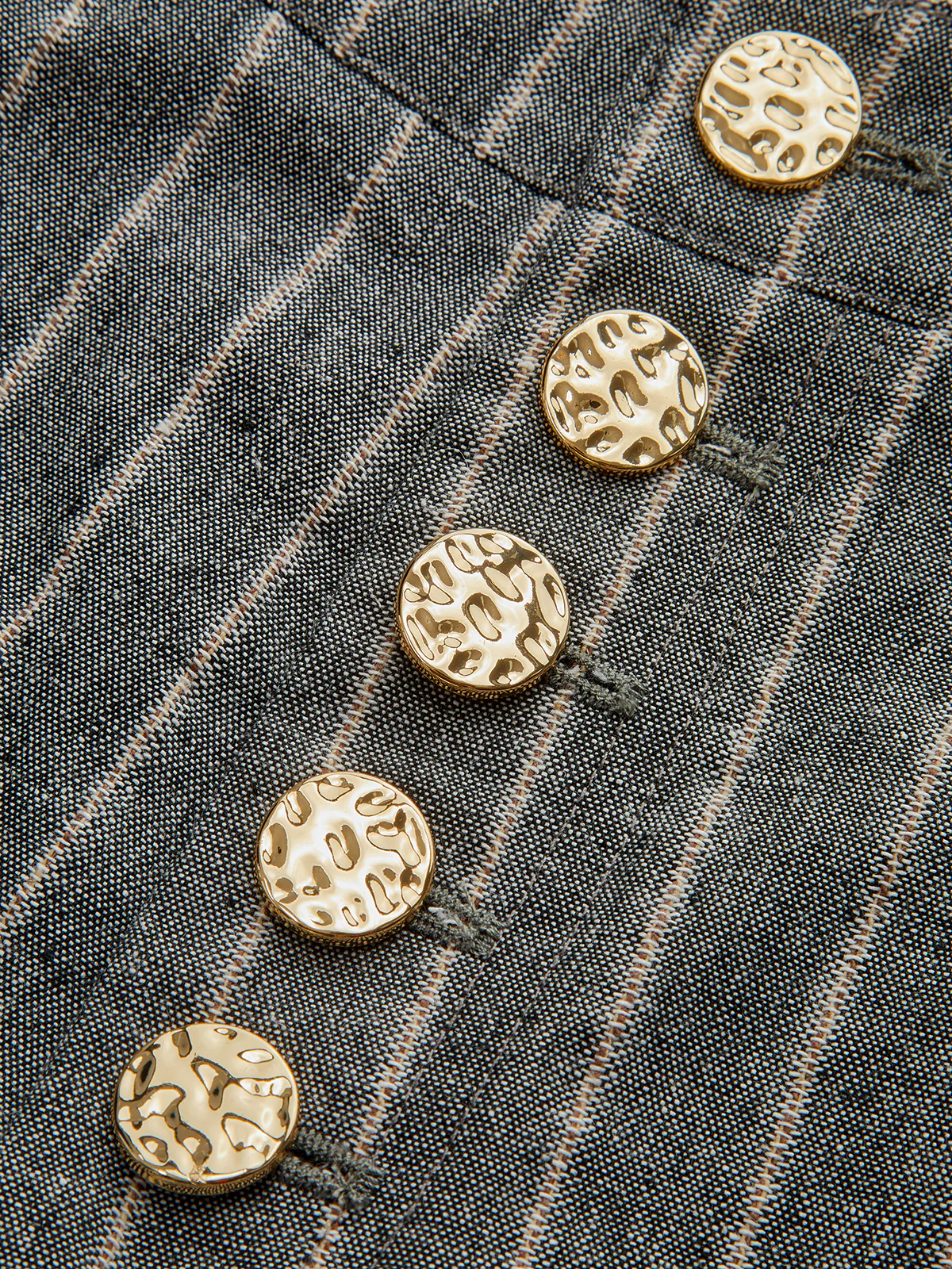 Pinstripe Linen & Cotton High-Waist Pants - Image 3