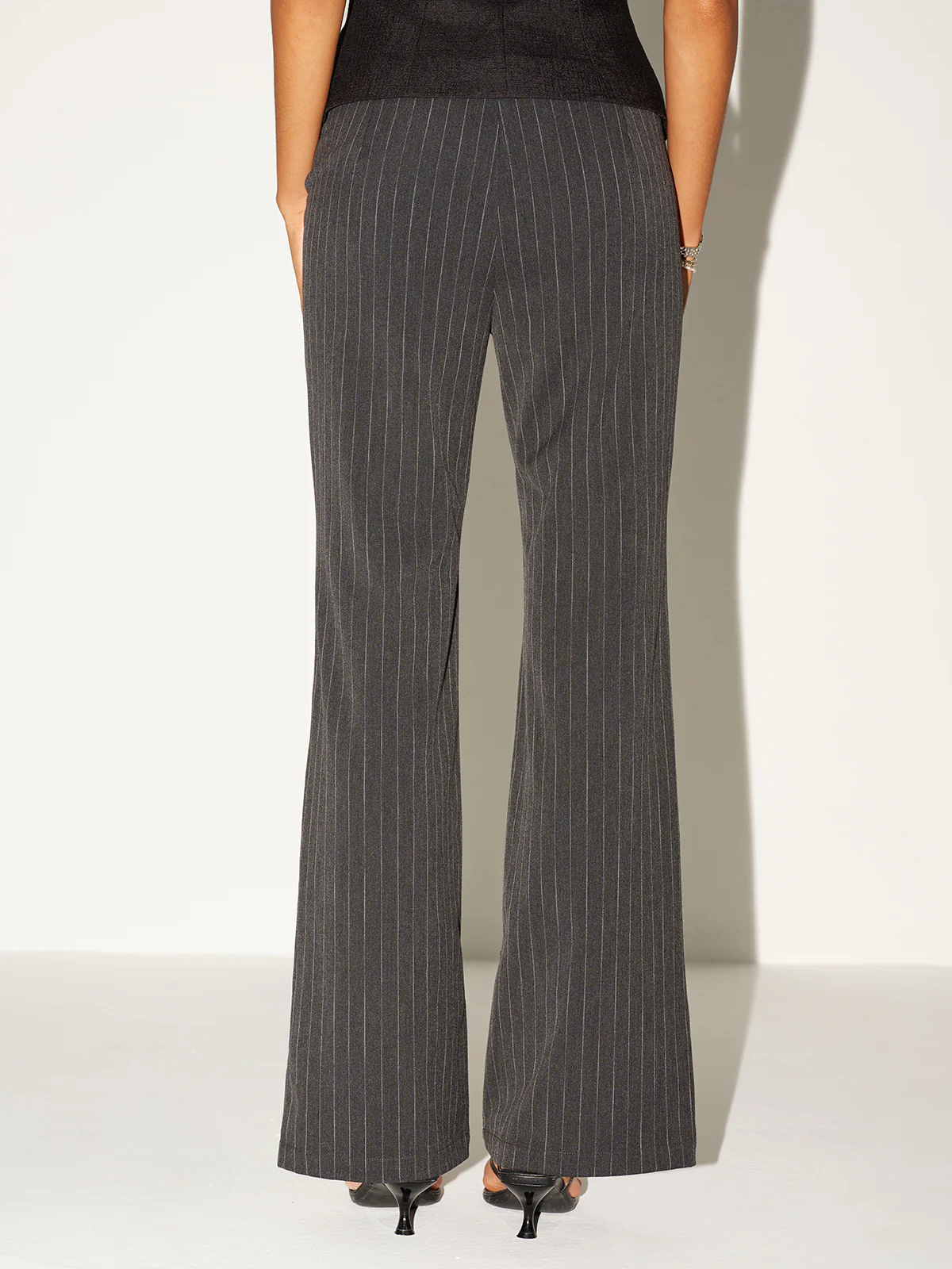Pinstripe Low-Waist Pants - Image 6