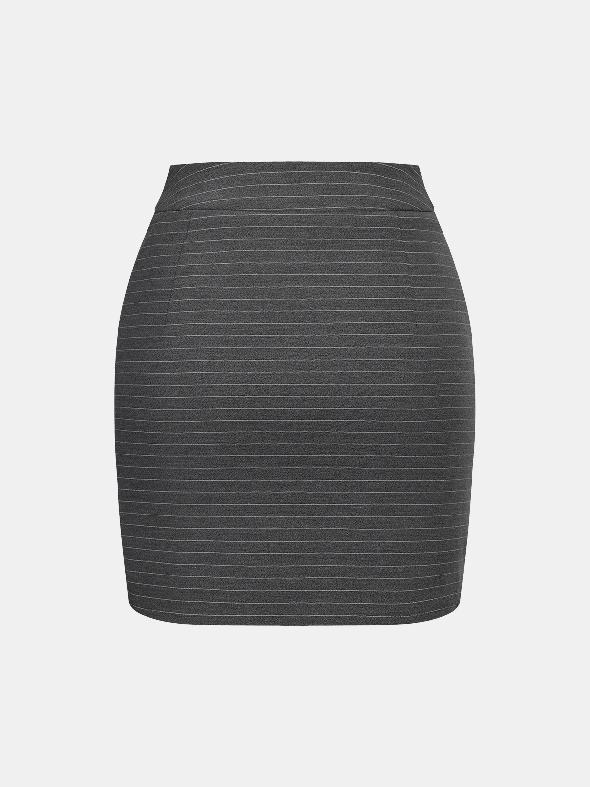 Pinstripe Shirt and Ruched Mini Skirt Set - Image 5