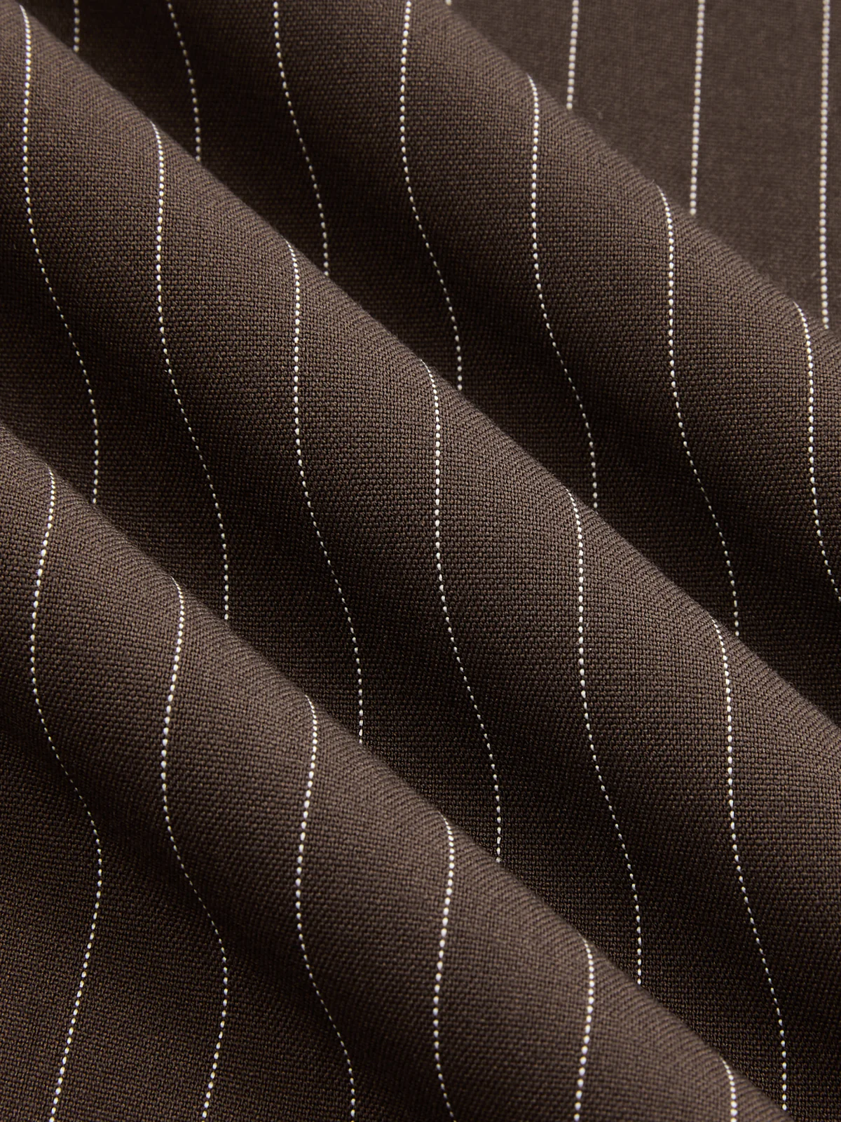 Pinstripe Sleeveless Tie-Waist Shirt Dress - Image 3