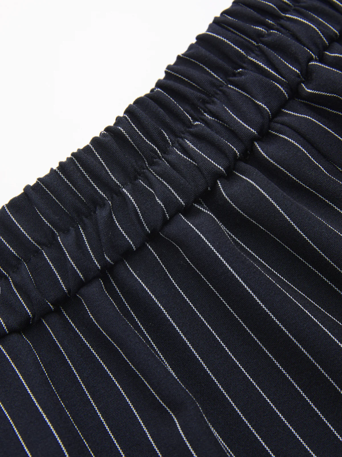 Pinstripe Wrap Top & Wide-Leg Pants Set - Image 8