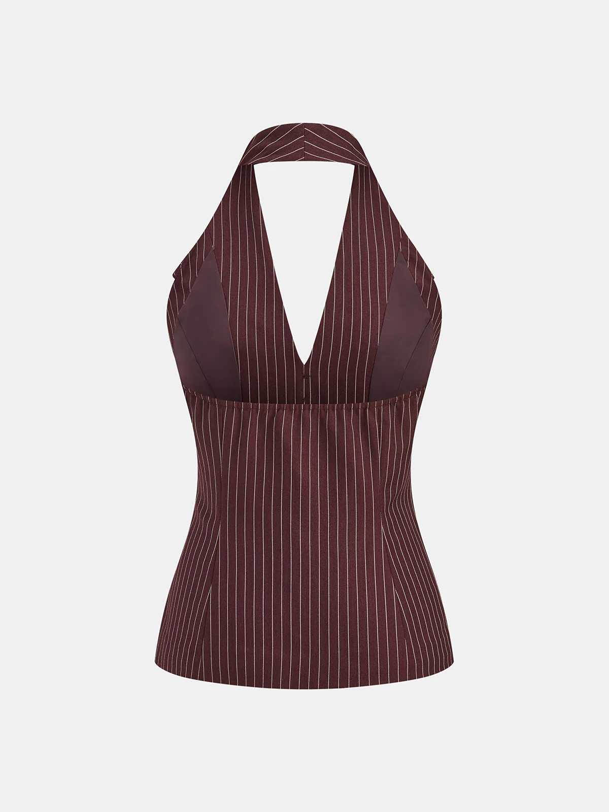 Pinstriped Halter Top & Wide Leg Pants Set - Image 3