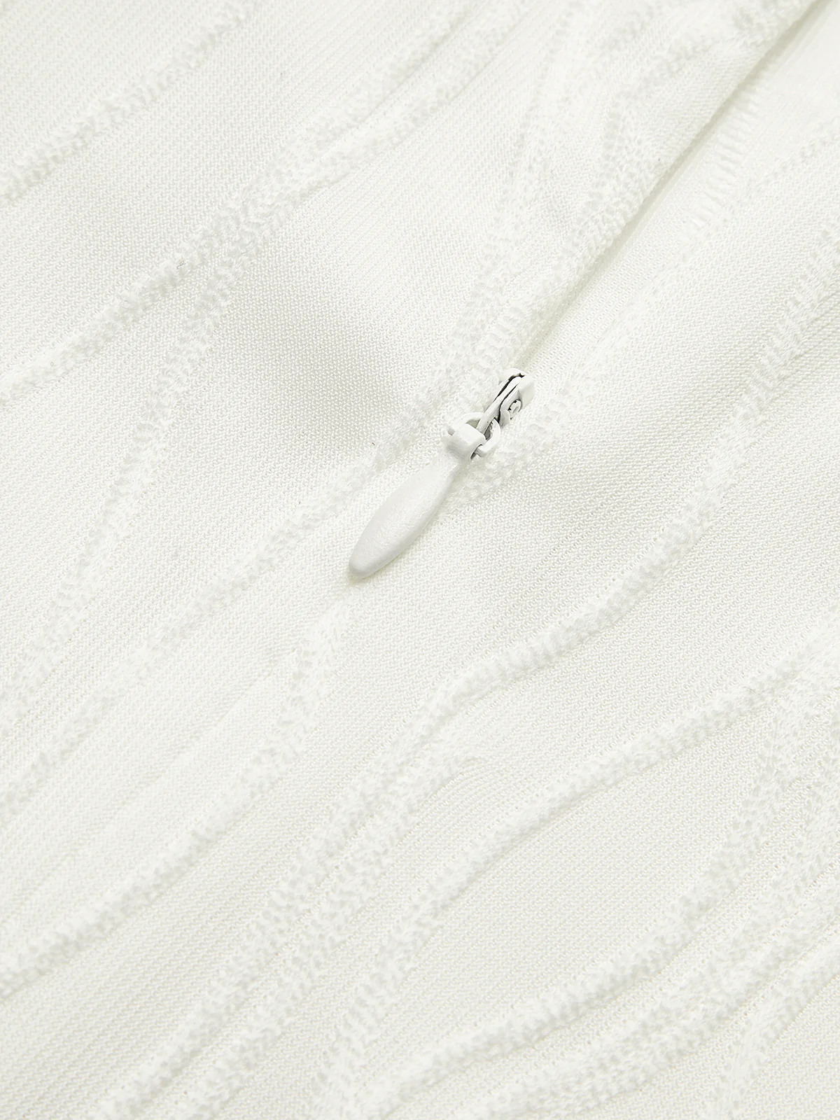 Piping Pleated Zipper Dress - Image 3