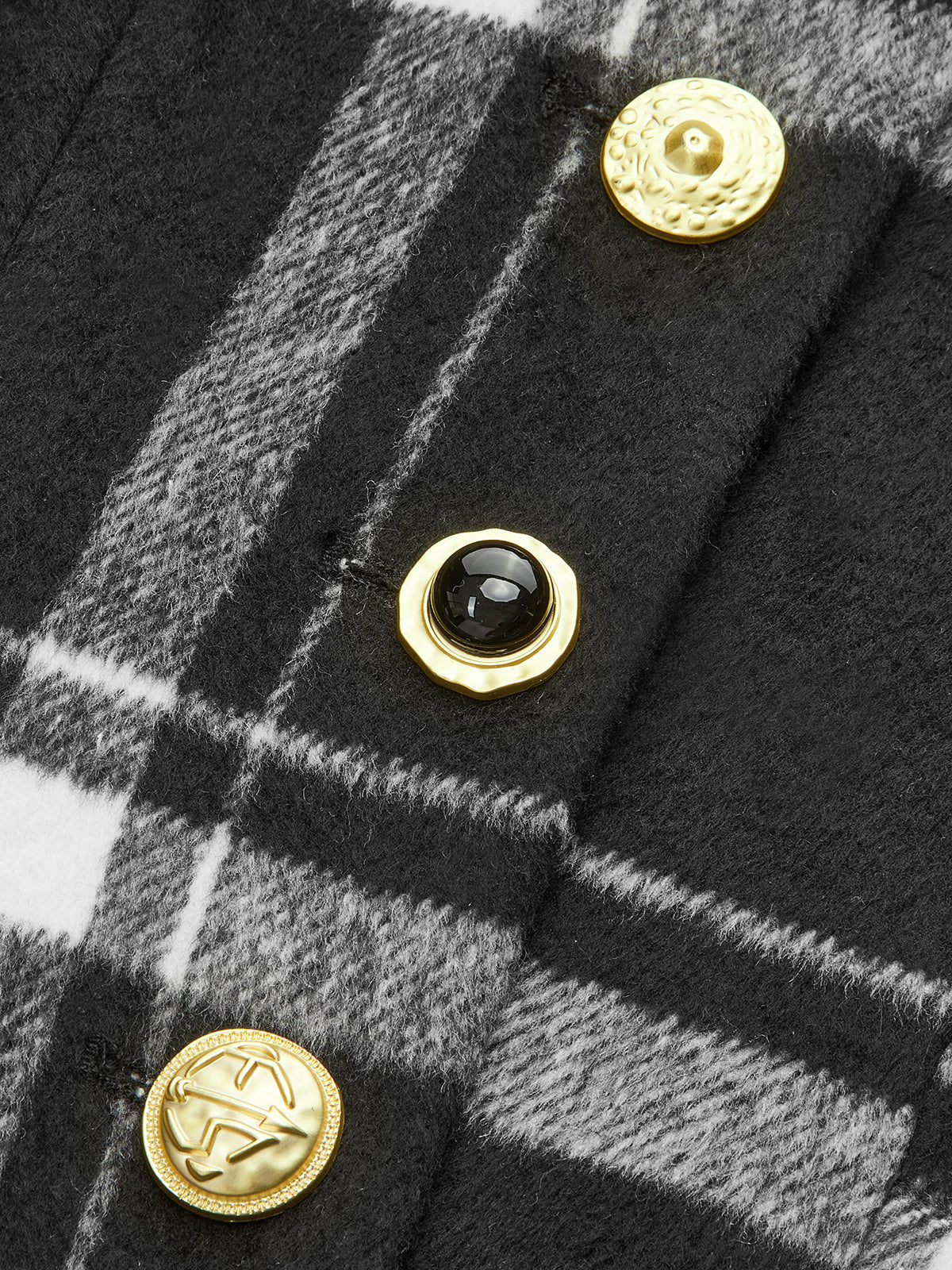 Plaid Belted Wool Blend Trench Coat - Image 7