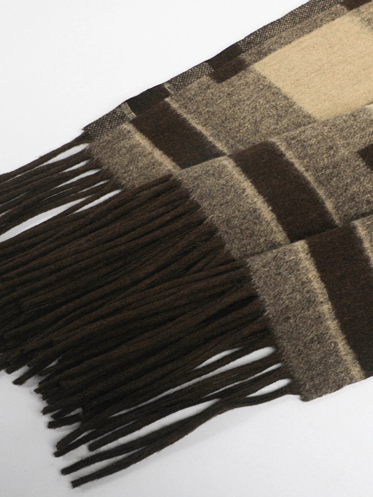 Plaid Fringed Poncho - Image 4