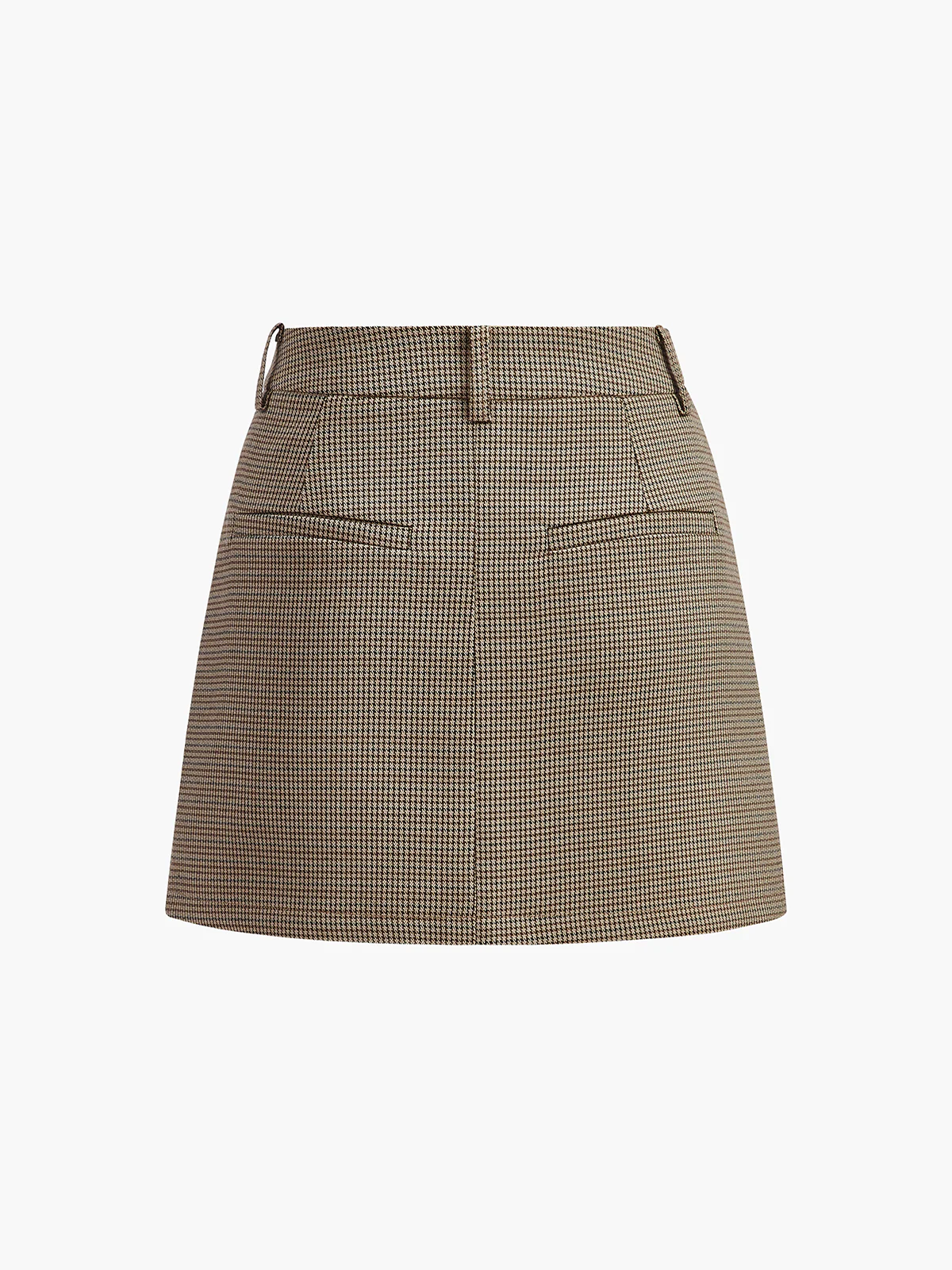 Plaid Pockets A-Line Mini Skirt - Image 9