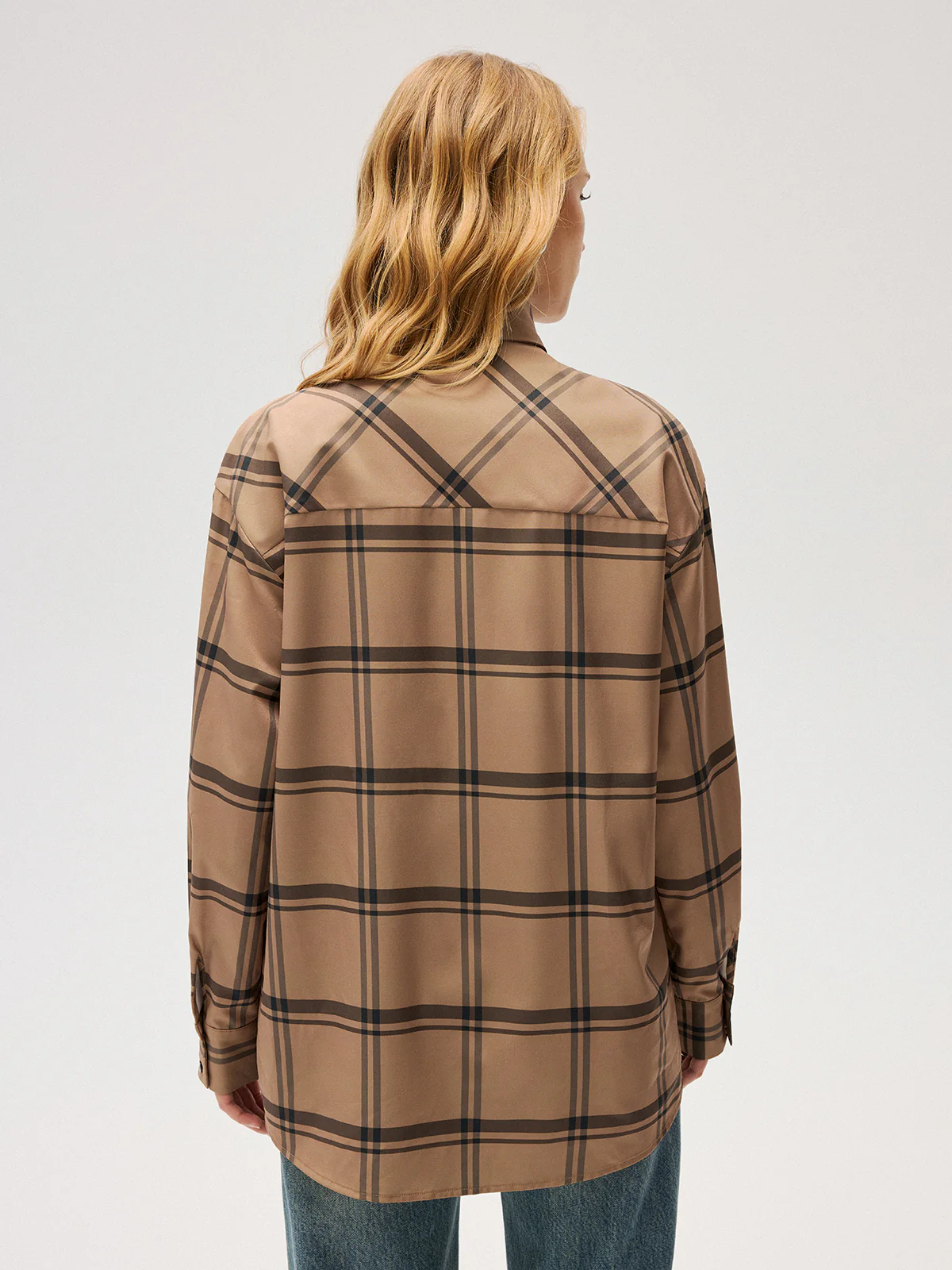 Plaid Tie Neck Shirt - Image 4