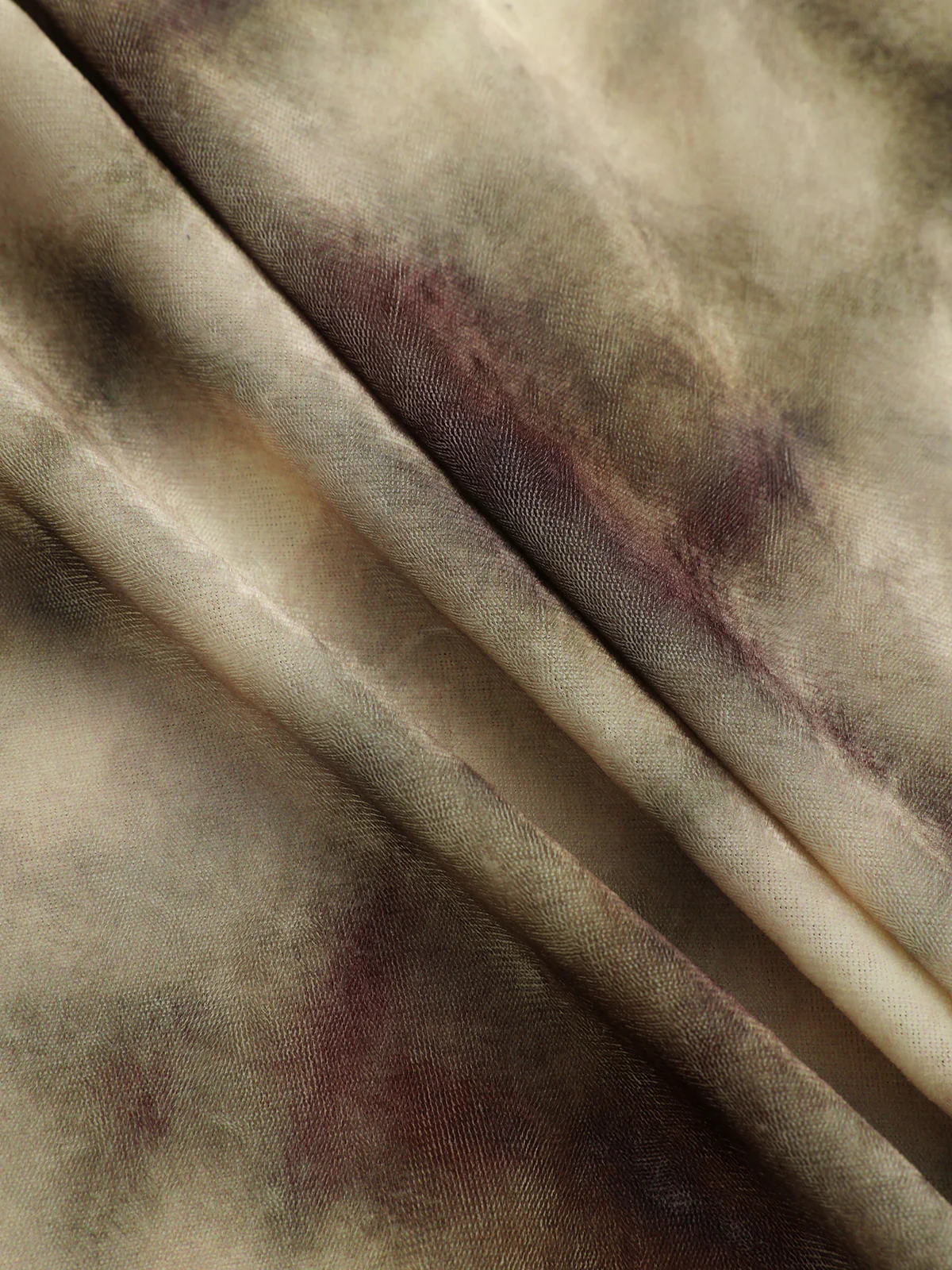 Plaid Velvet Ruched Long-Sleeve Top - Image 3