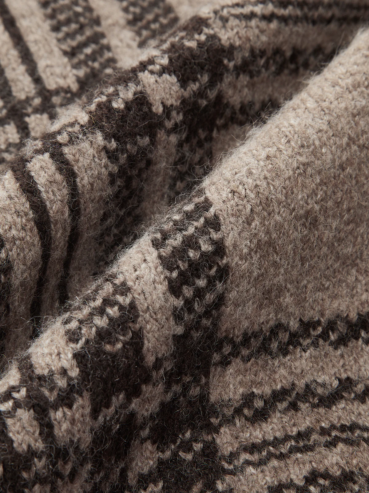 Plaid Wool-Blend Button Cardigan - Image 2