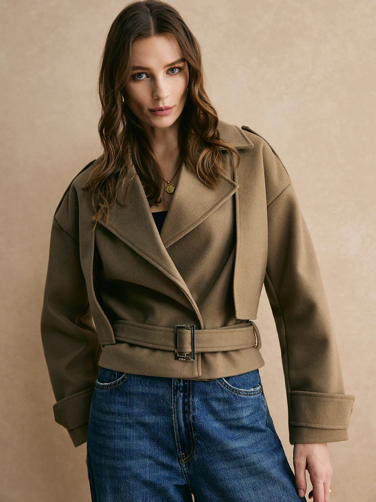 Plain Belted Warm Jacket - Image 6