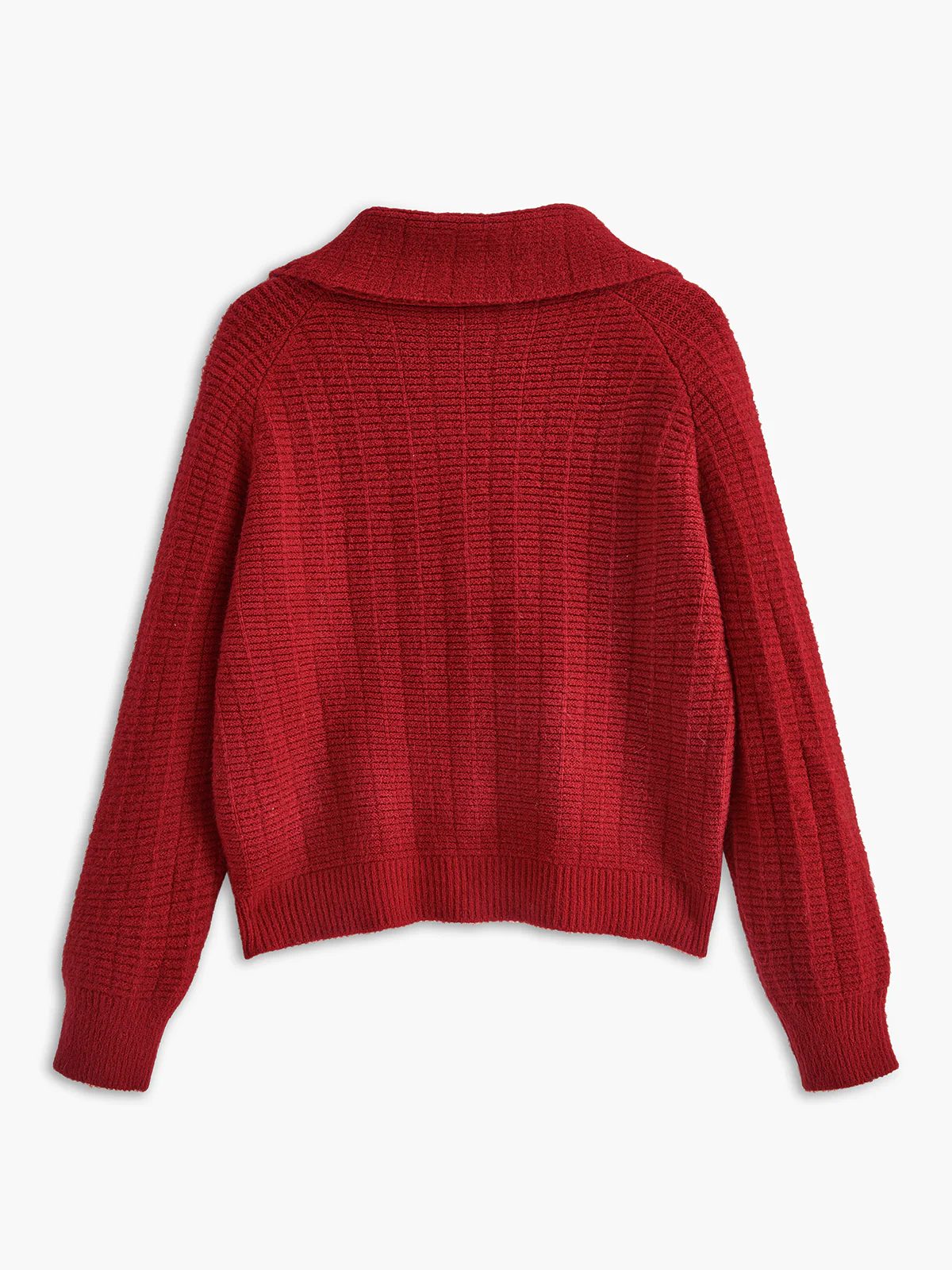 Plain Breasted Lapel Cardigan - Image 3