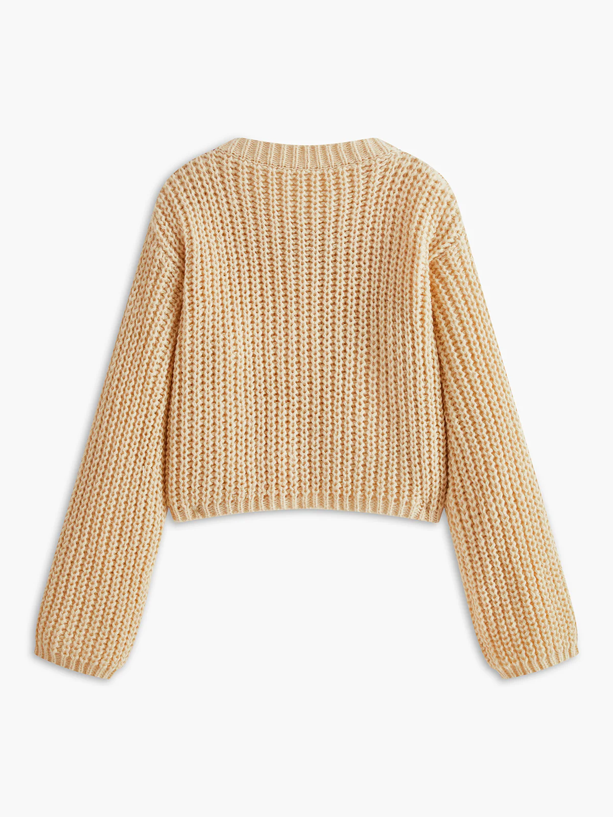 Plain Button Chunky Cardigan - Image 3