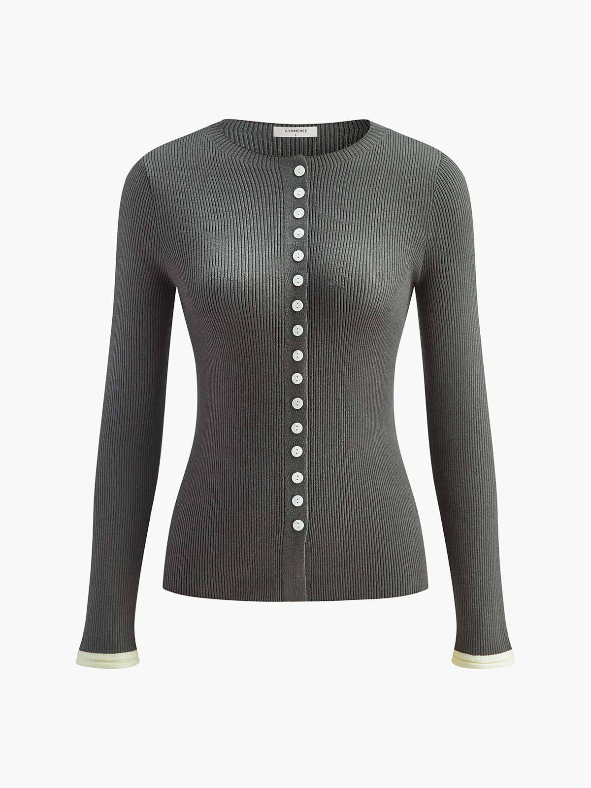 Plain Button Knit Cardigan - Image 6
