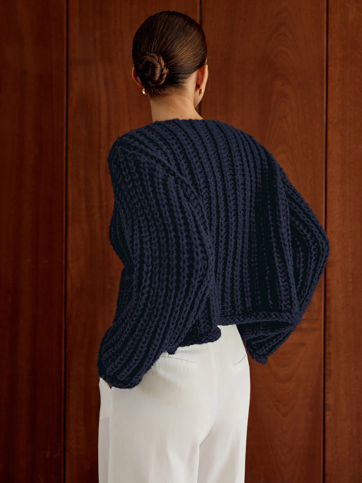 Plain Button Knit Cardigan - Image 6