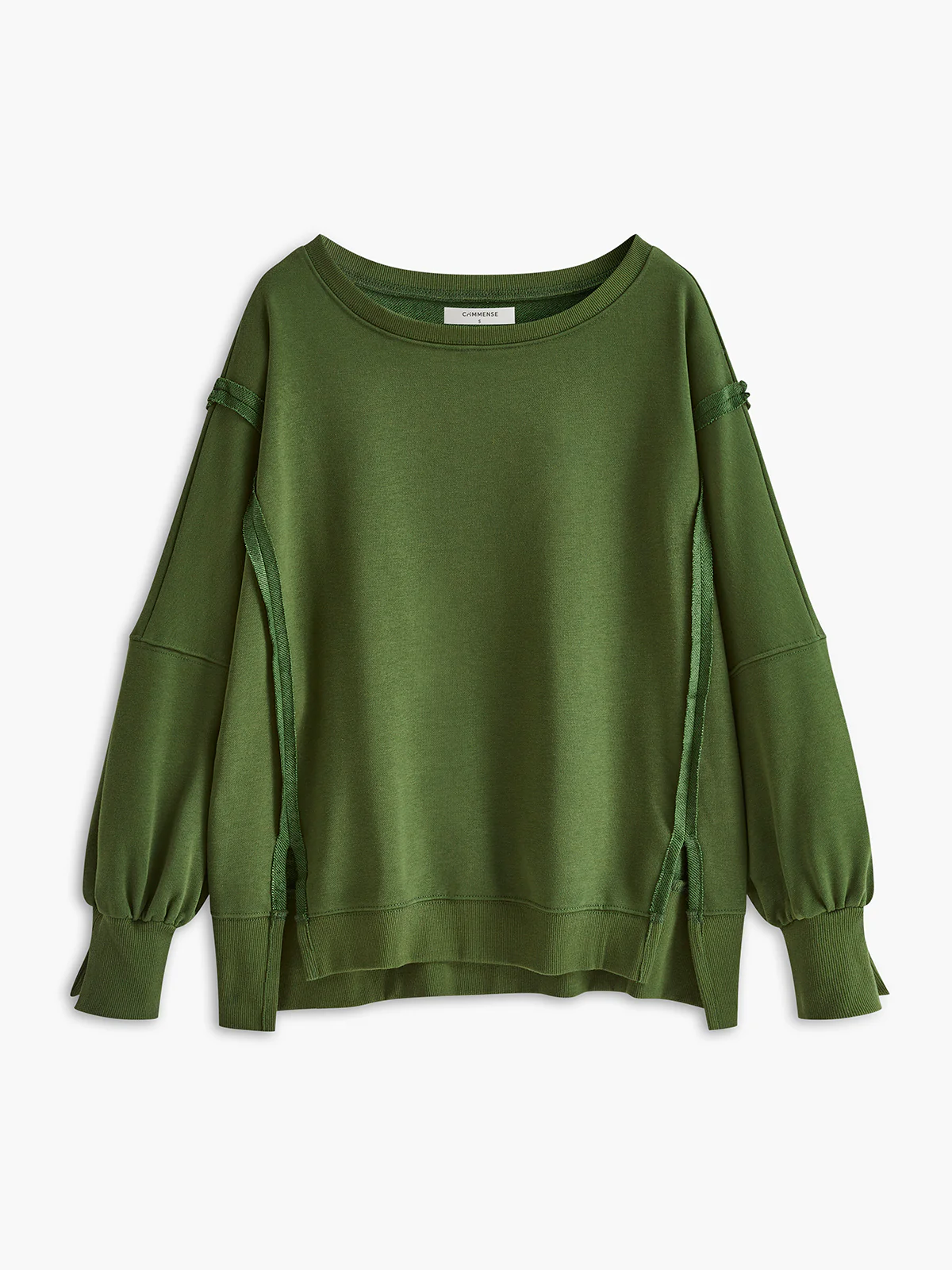 Plain Cotton Split Sweatshirt