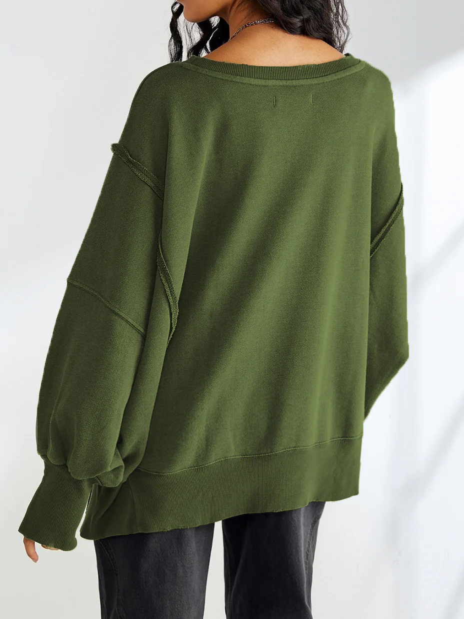 Plain Cotton Split Sweatshirt - Image 8