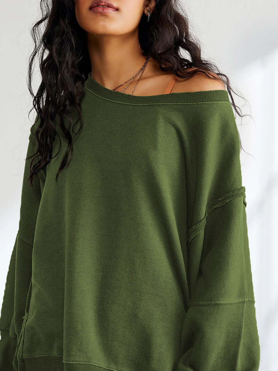 Plain Cotton Split Sweatshirt - Image 9