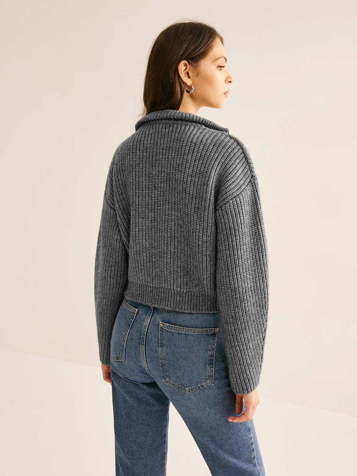 Plain Double Zip Cardigan - Image 2