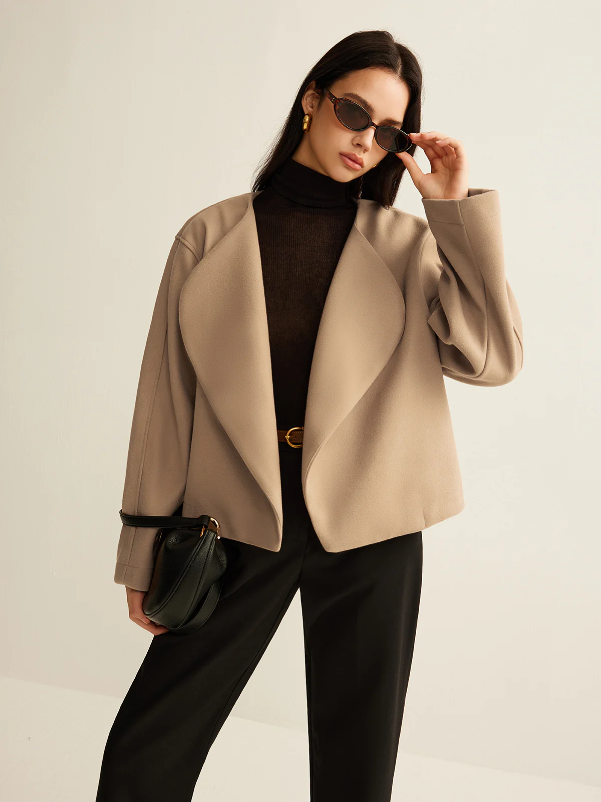 Plain Lapel Shift Jacket - Image 2
