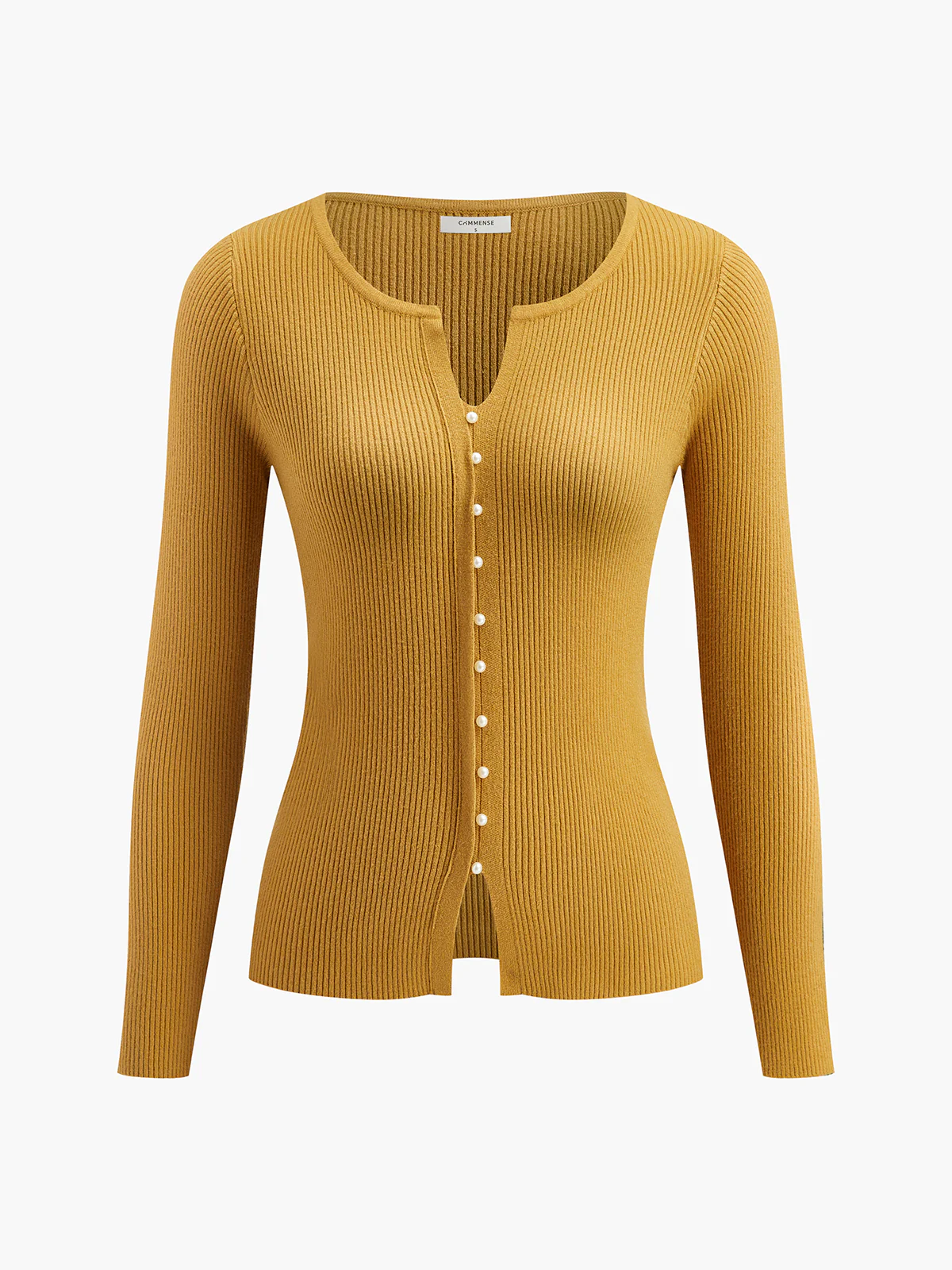 Plain Pearl Split Cardigan - Image 2