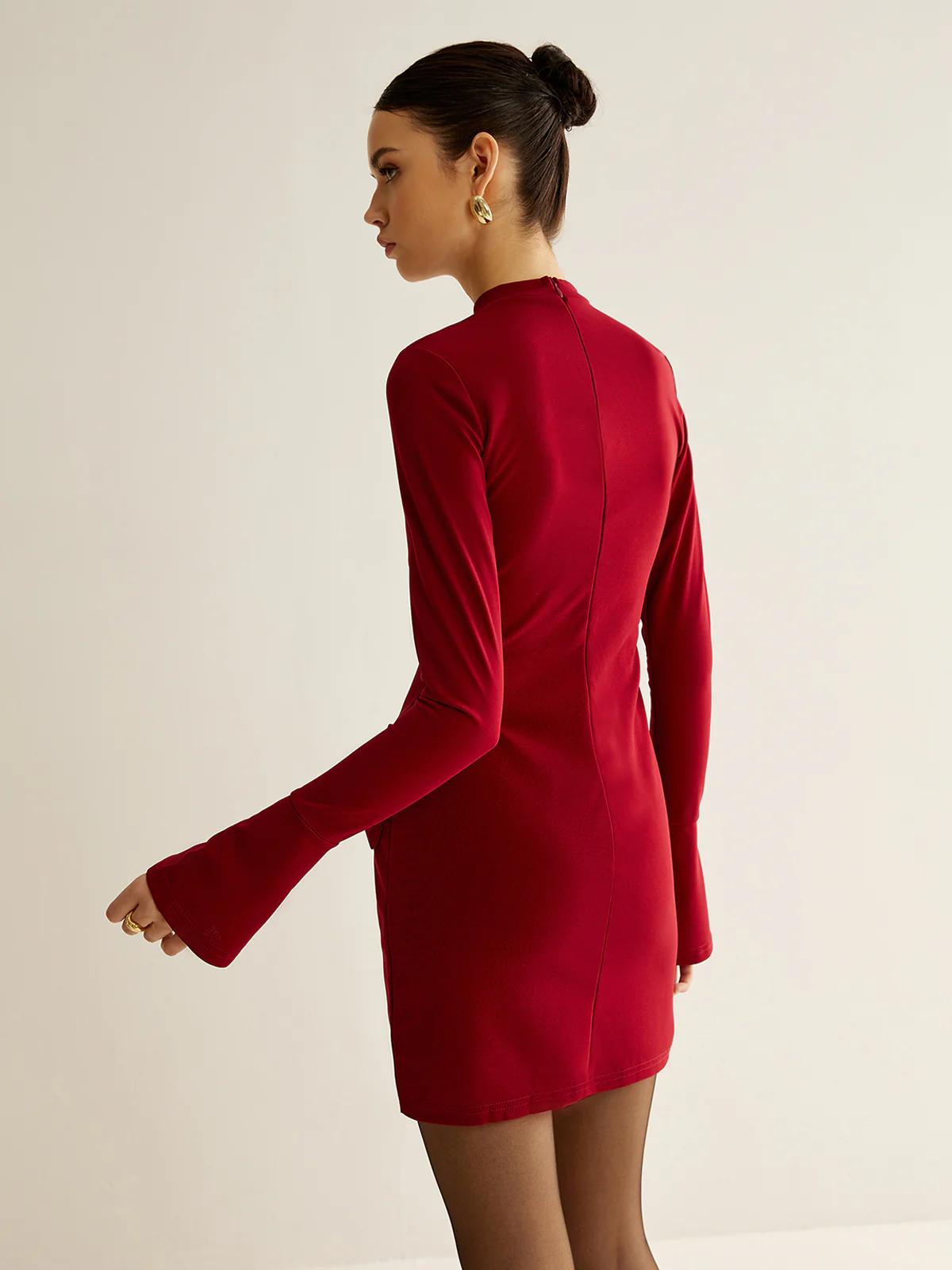 Plain Piping Short Dress - Image 6
