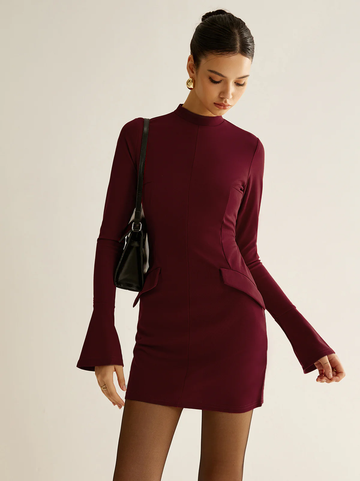 Plain Piping Short Dress - Image 7