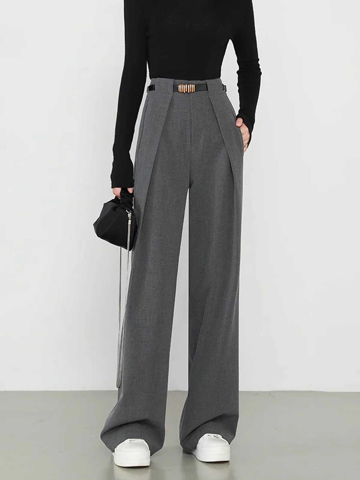 Plain Pockets Straight Pants