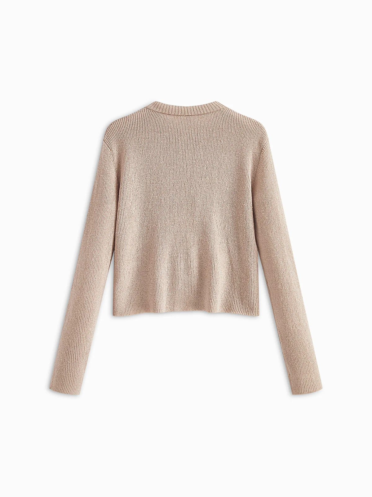 Plain Ribbed Bow Knotted Cardigan - Image 2