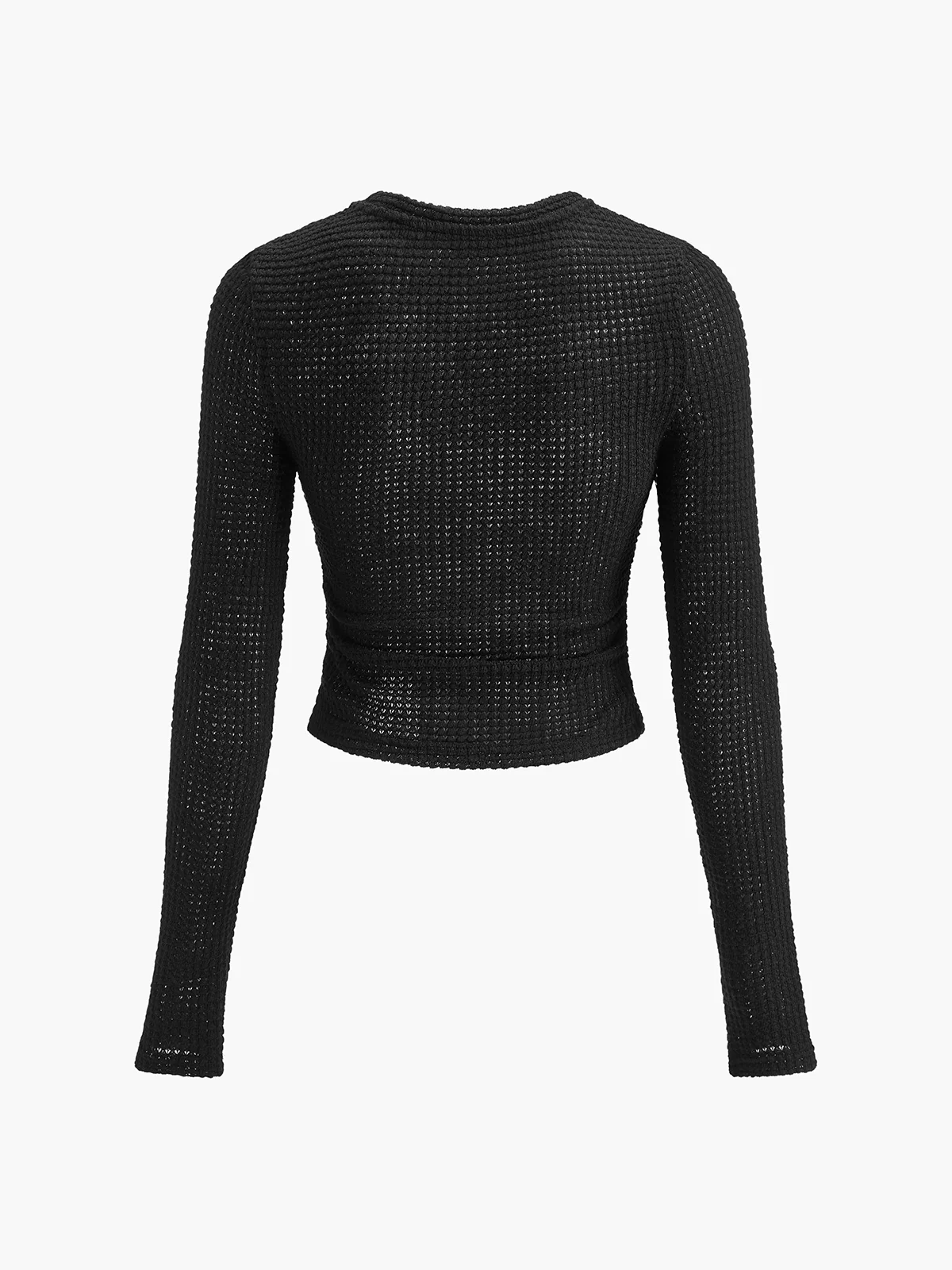 Plain Waffle Slim Sweater - Image 11