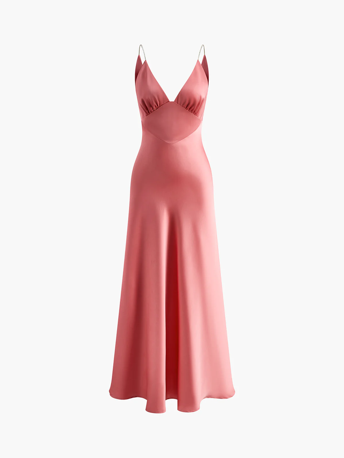 Pleated Backless Cami Long Dress - Image 2