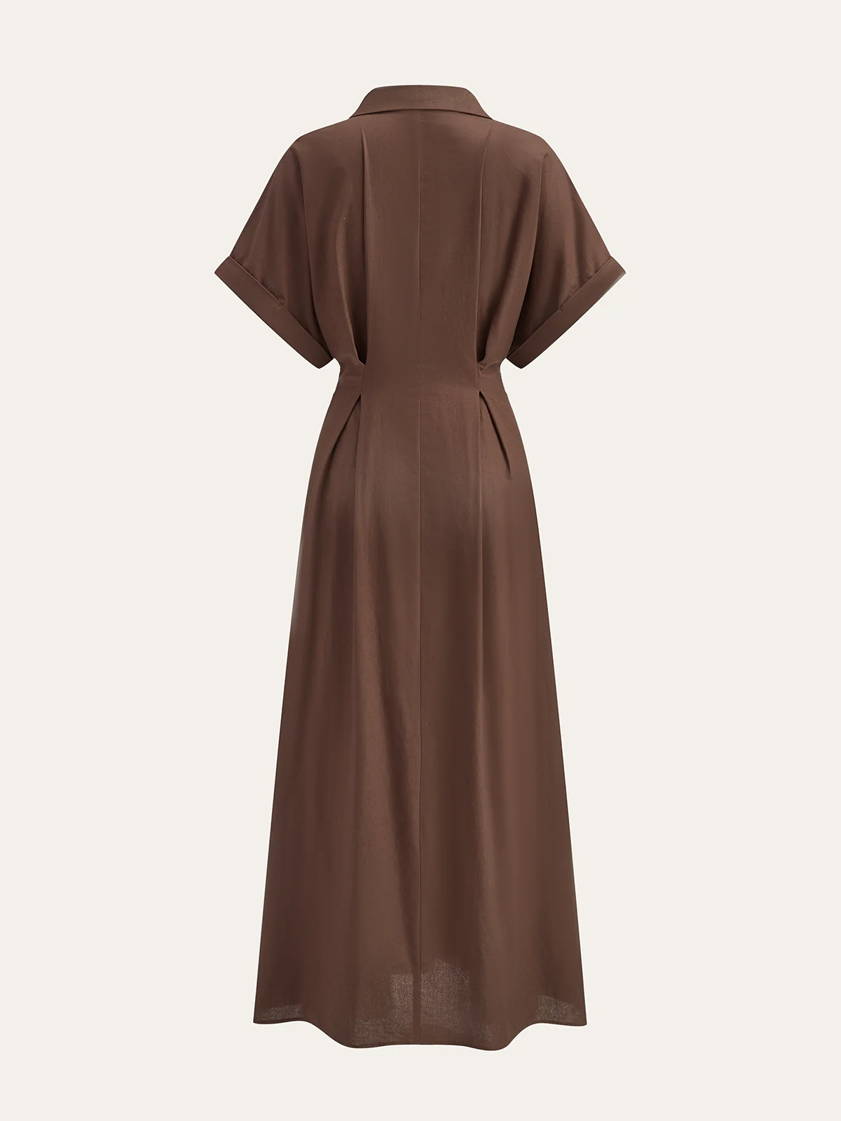 Pleated Button-Front Shirt Dress - Image 3