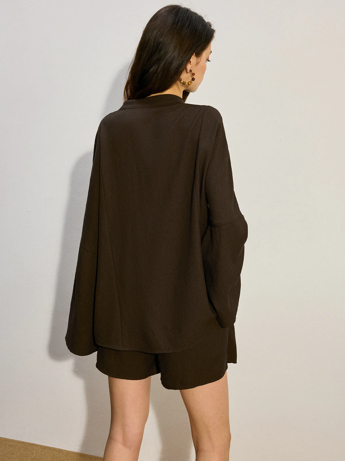 Pleated Button-Front Shorts Set - Image 6