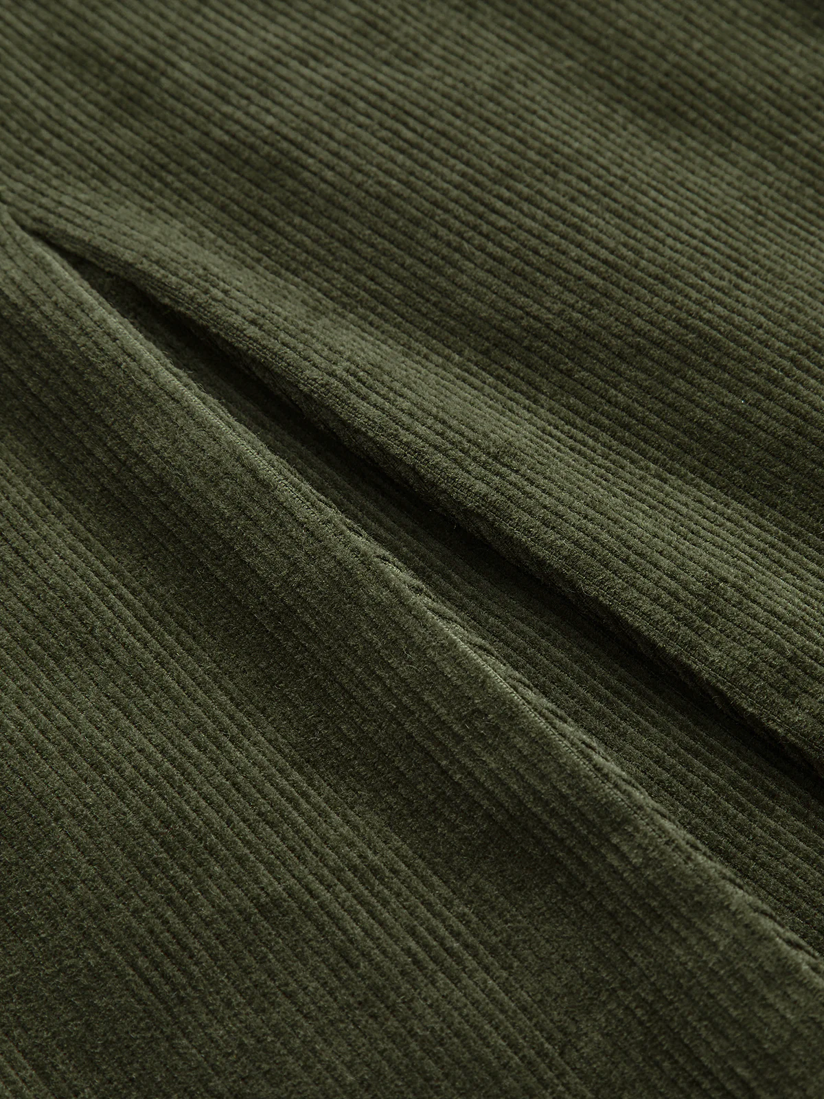 Pleated Corduroy Midi Skirt - Image 4