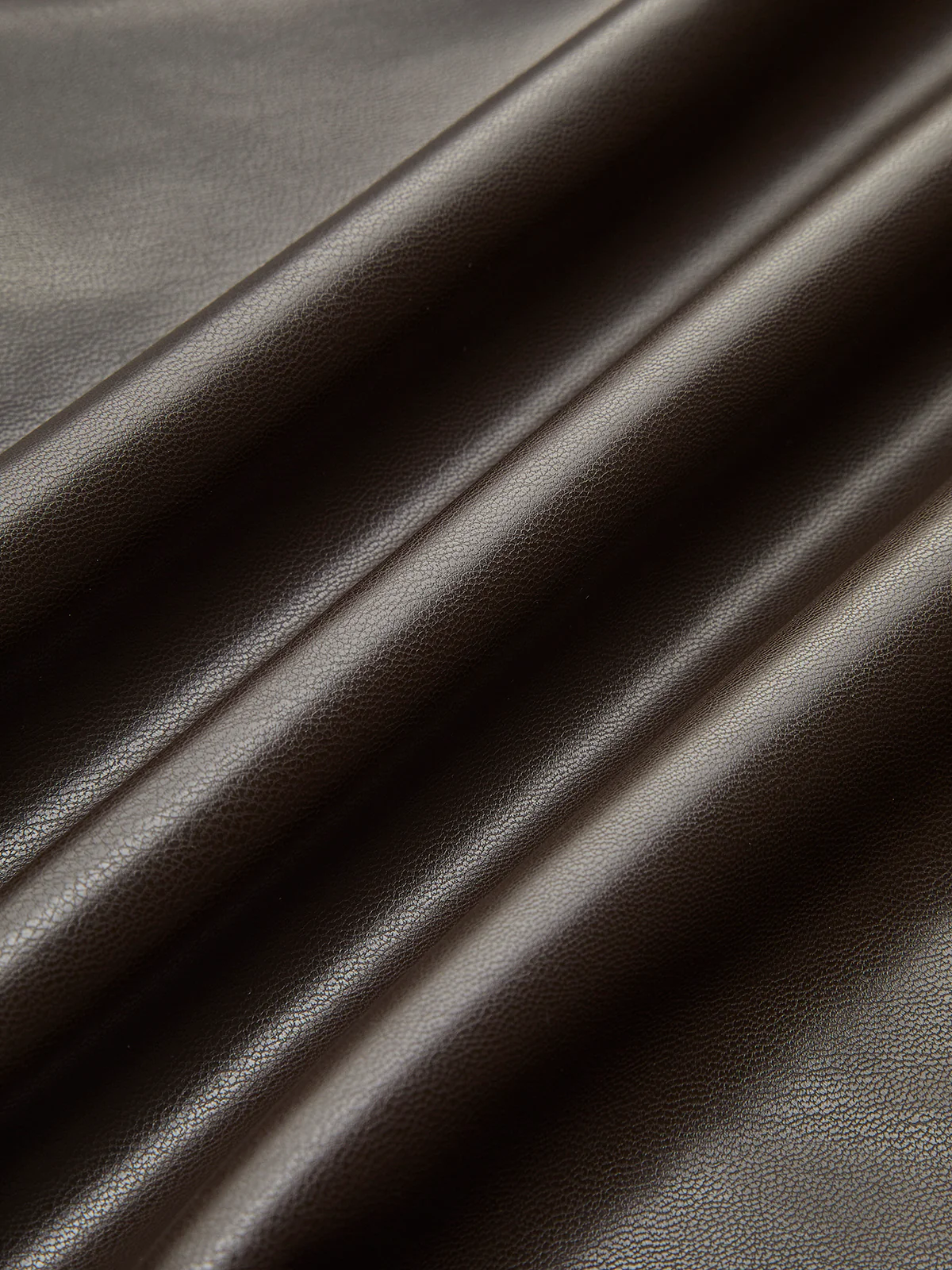 Pleated Faux Leather Midi Skirt - Image 7