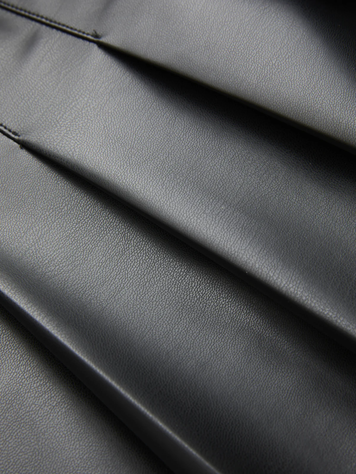 Pleated Faux Leather Panel Asymmetric Ruched Mini Dress - Image 4
