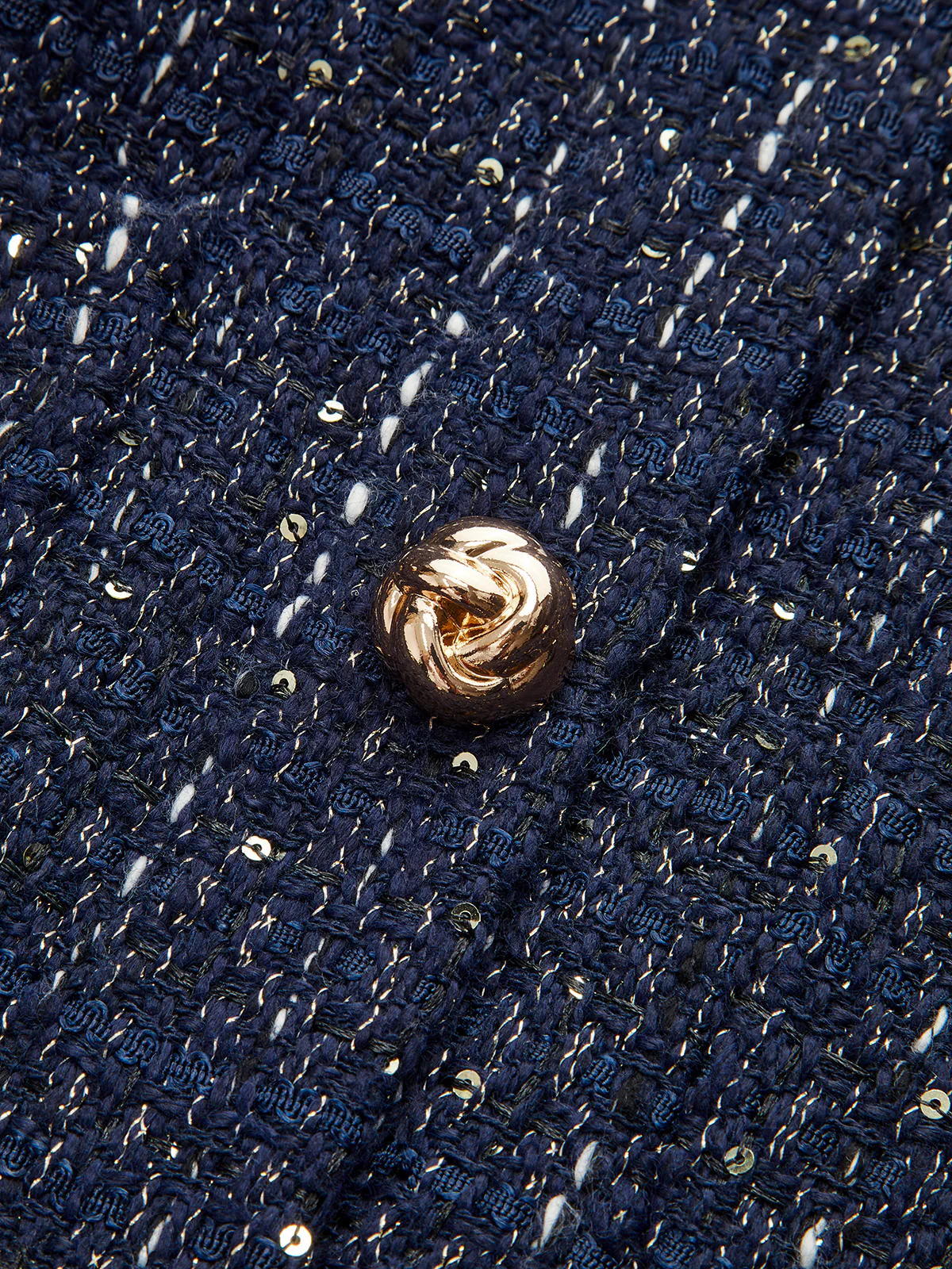 Pleated Hem Panel Tweed Belted Mini Dress - Image 3
