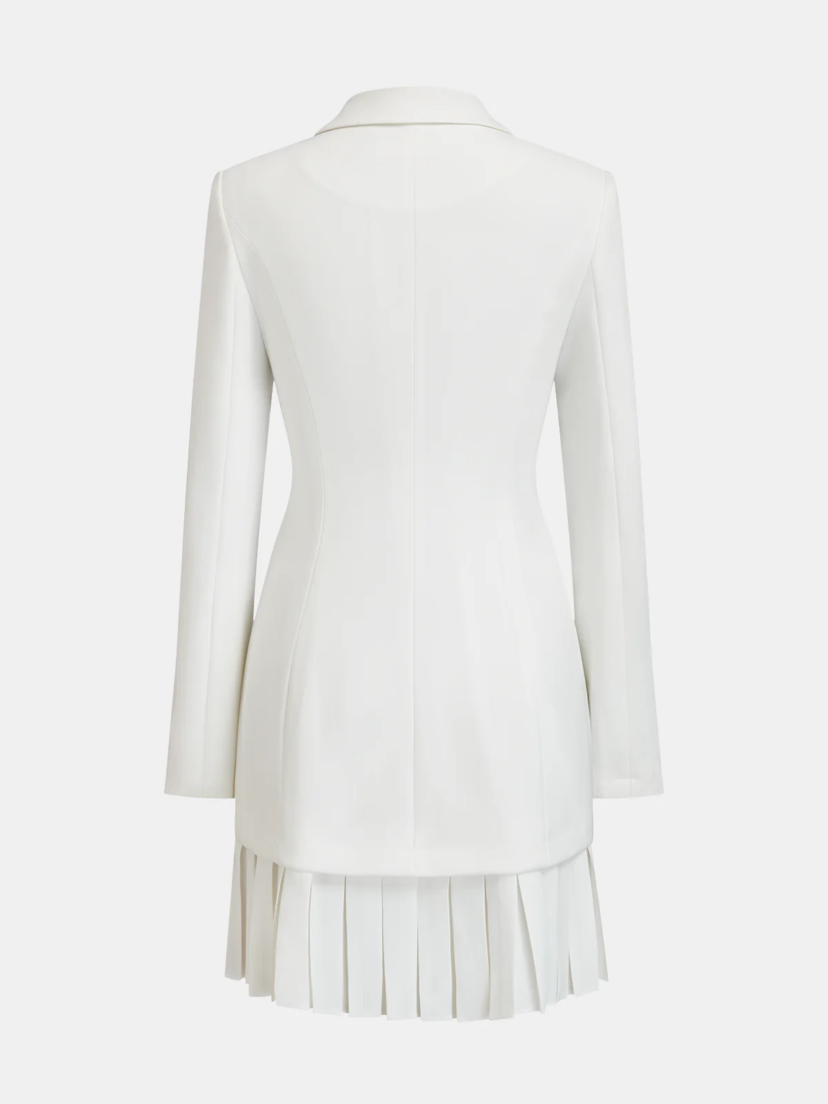 Pleated Hem Tailored Blazer Mini Dress - Image 3