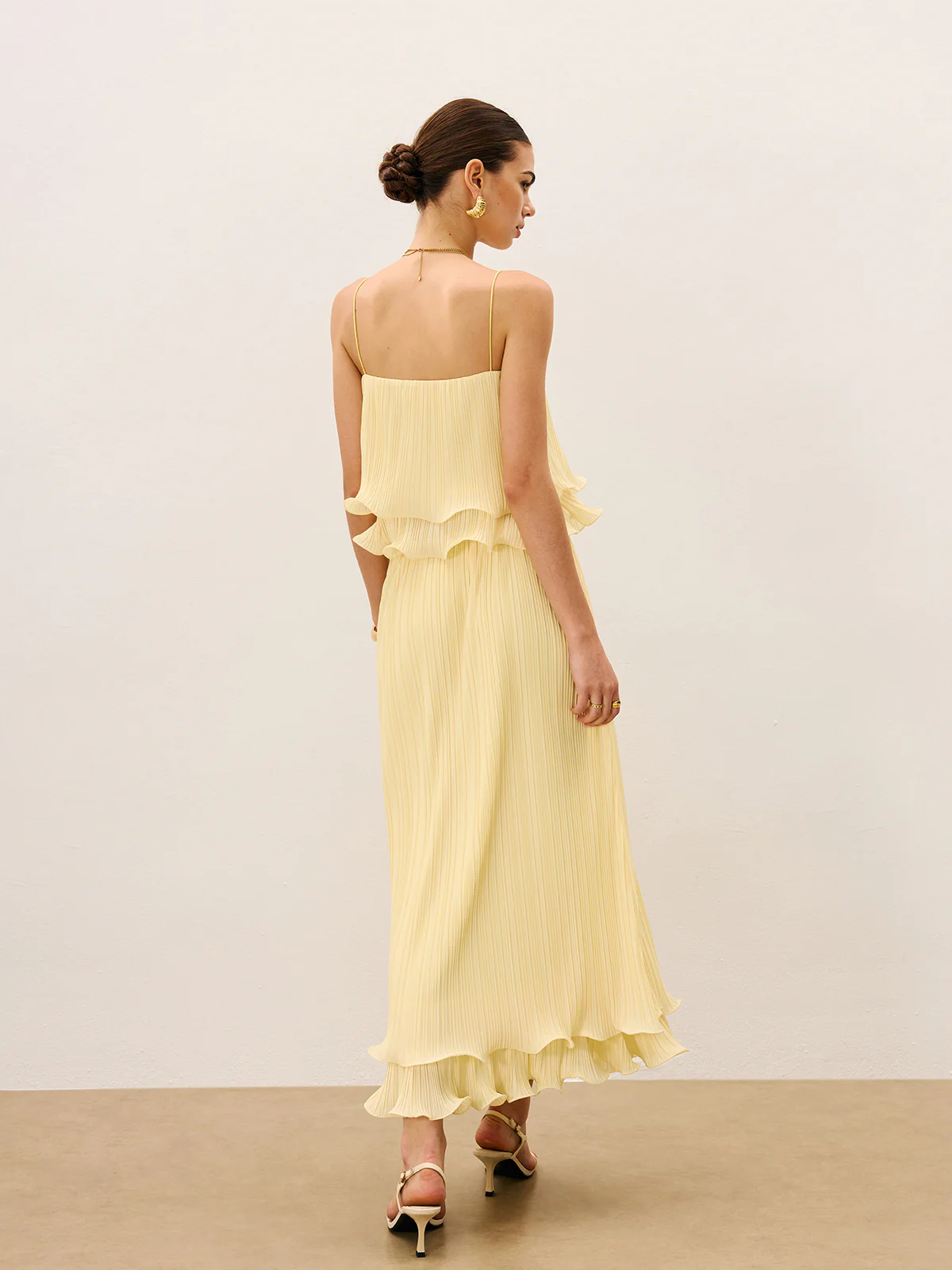 Pleated Layered Ruffle Skirt Set - Image 3