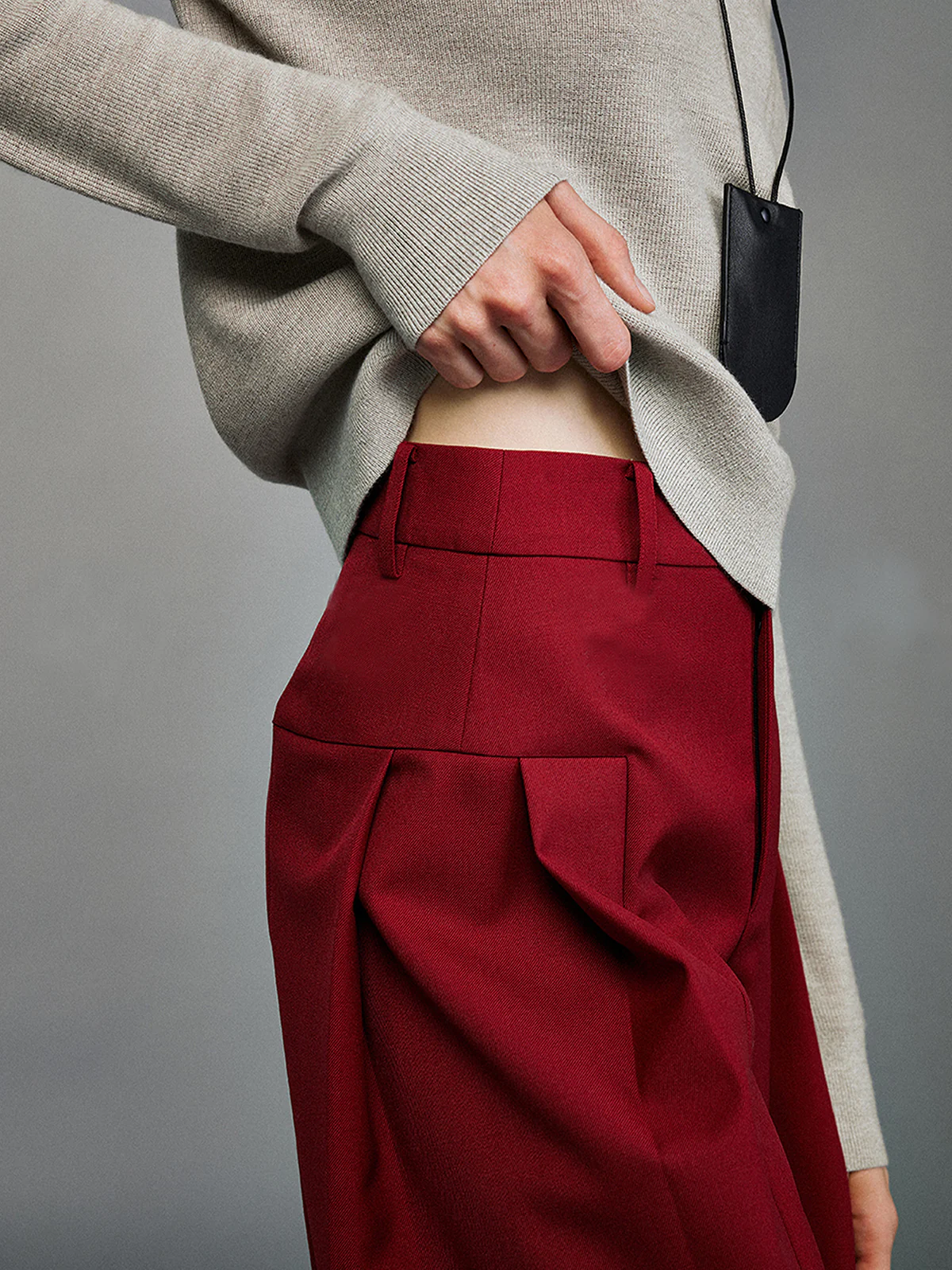 Pleated Wide-Leg Pants - Image 2