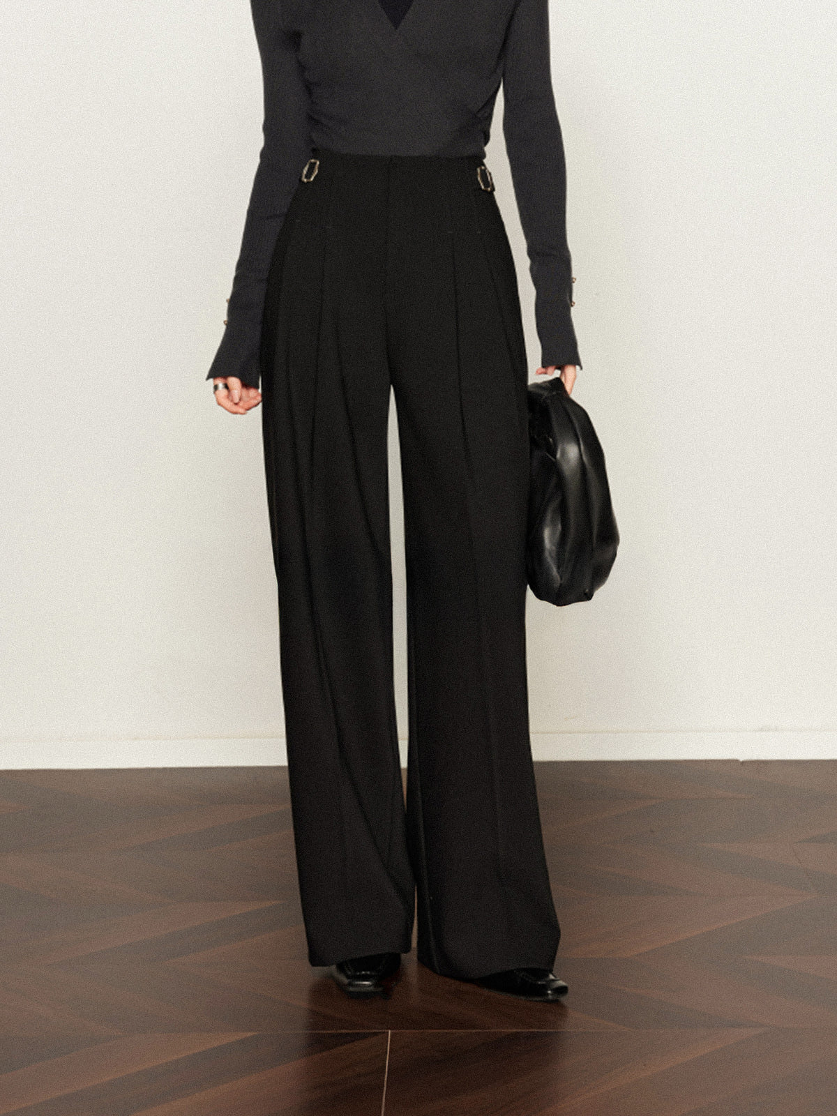 Pleated Wide-Leg Pants - Image 2